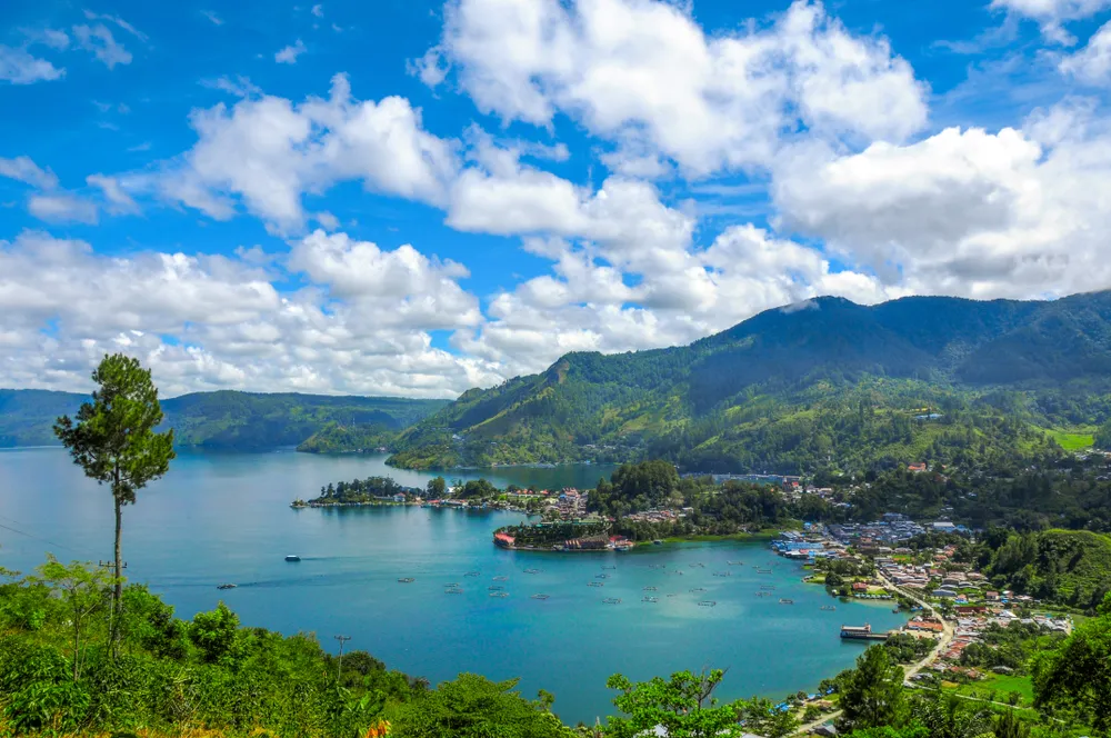 Lake Toba in Parapat City North Sumatra Indonesia