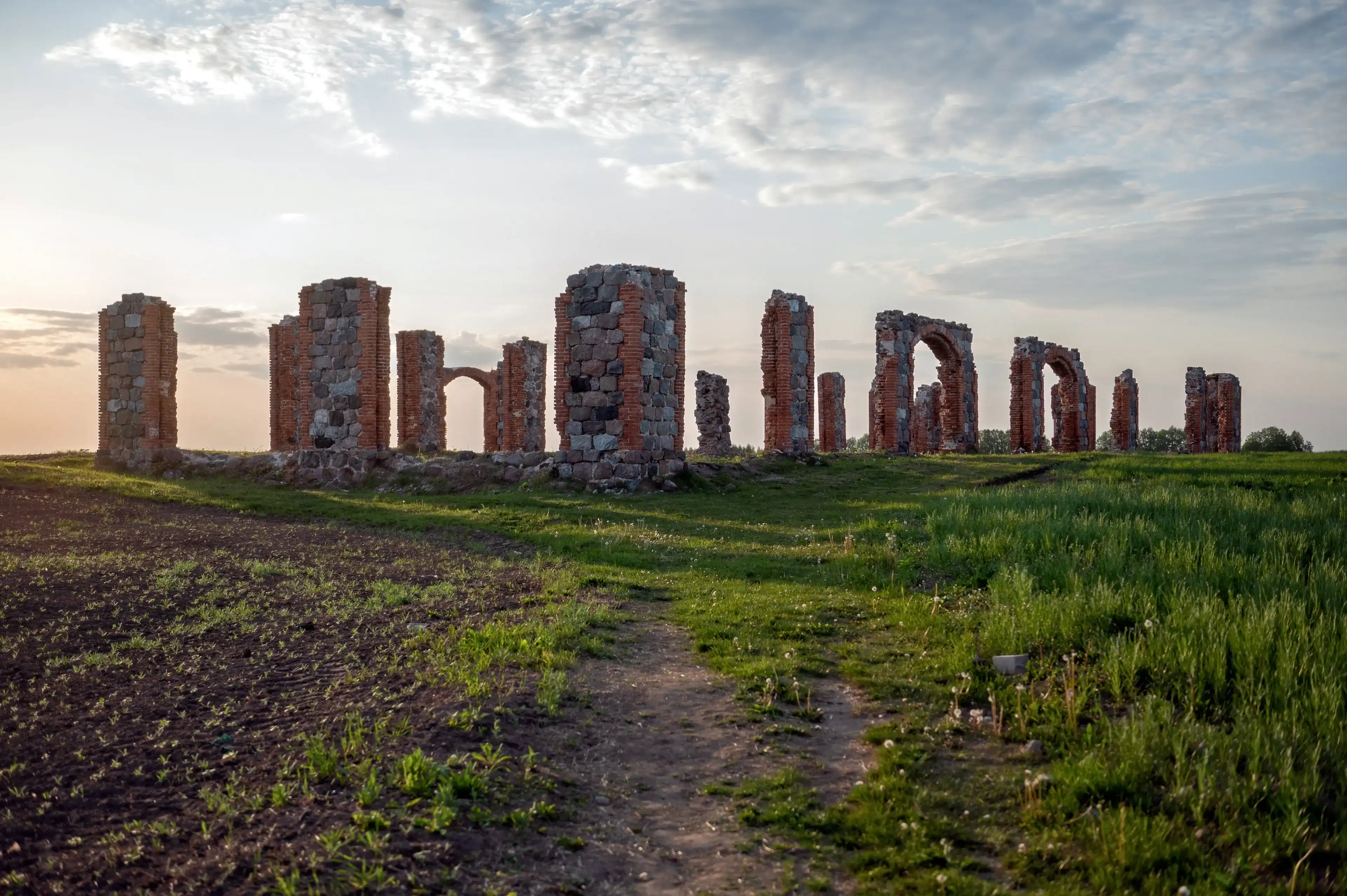 Ruins of an ancient building that looks like Stonehenge, Smiltene, Latvia Ruins of an ancient building that looks like Stonehenge, Smiltene, Latvia