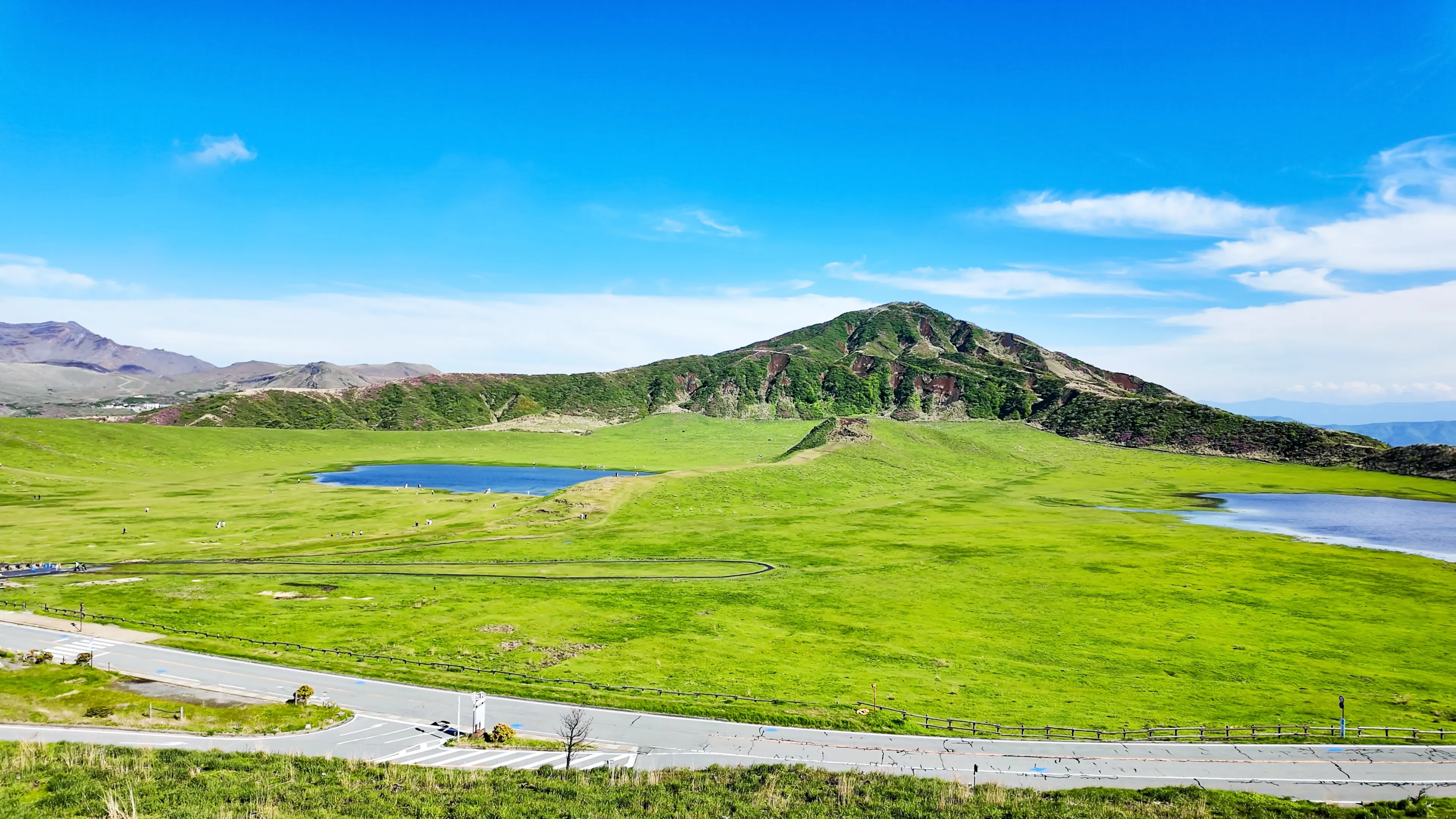 Scenery of Kusasenrihama Beach in Aso, Japan.
