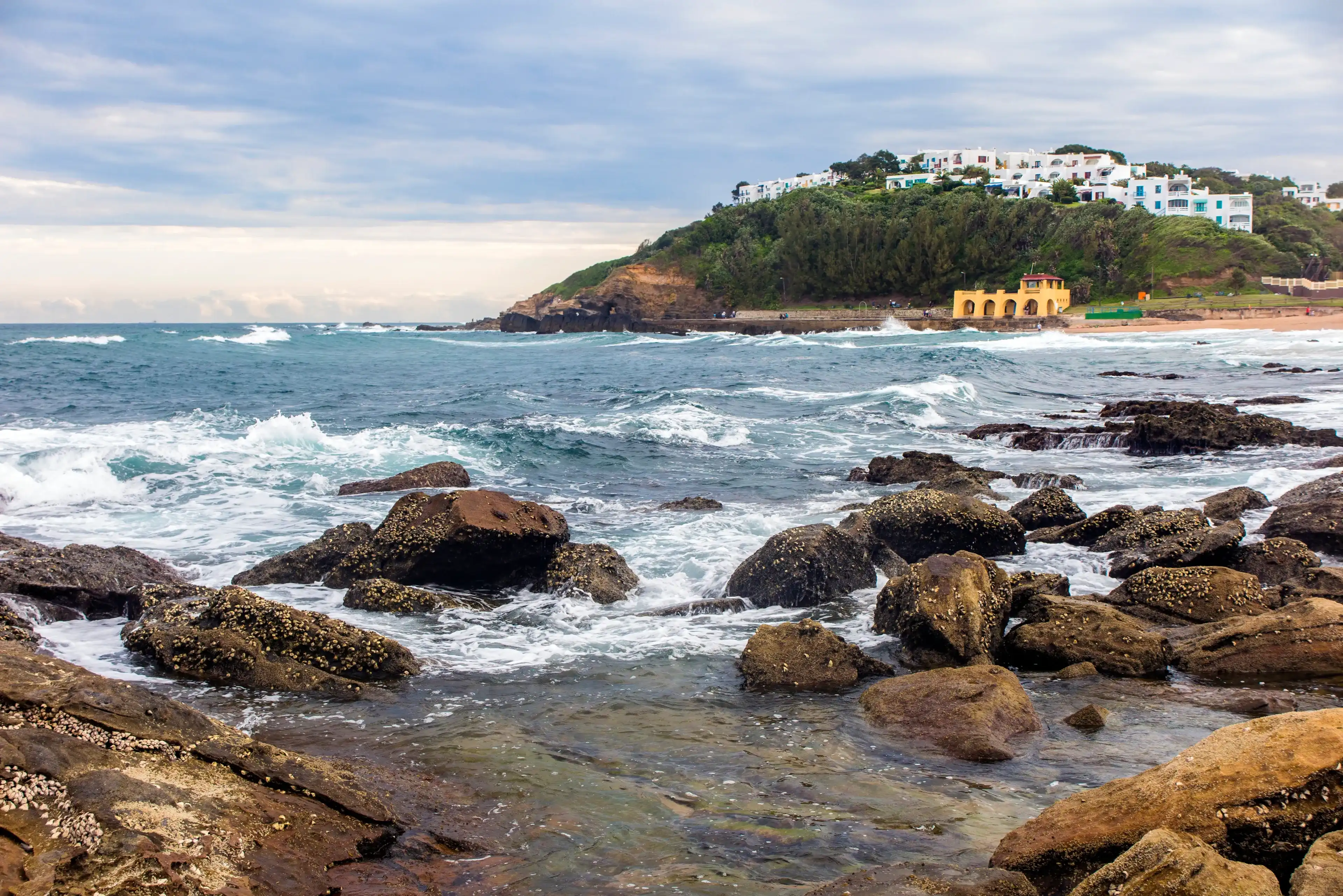 Dolphin beach in Ballito in the Indian Ocean. South Africa Dolphin beach in Ballito in the Indian Ocean. South Africa