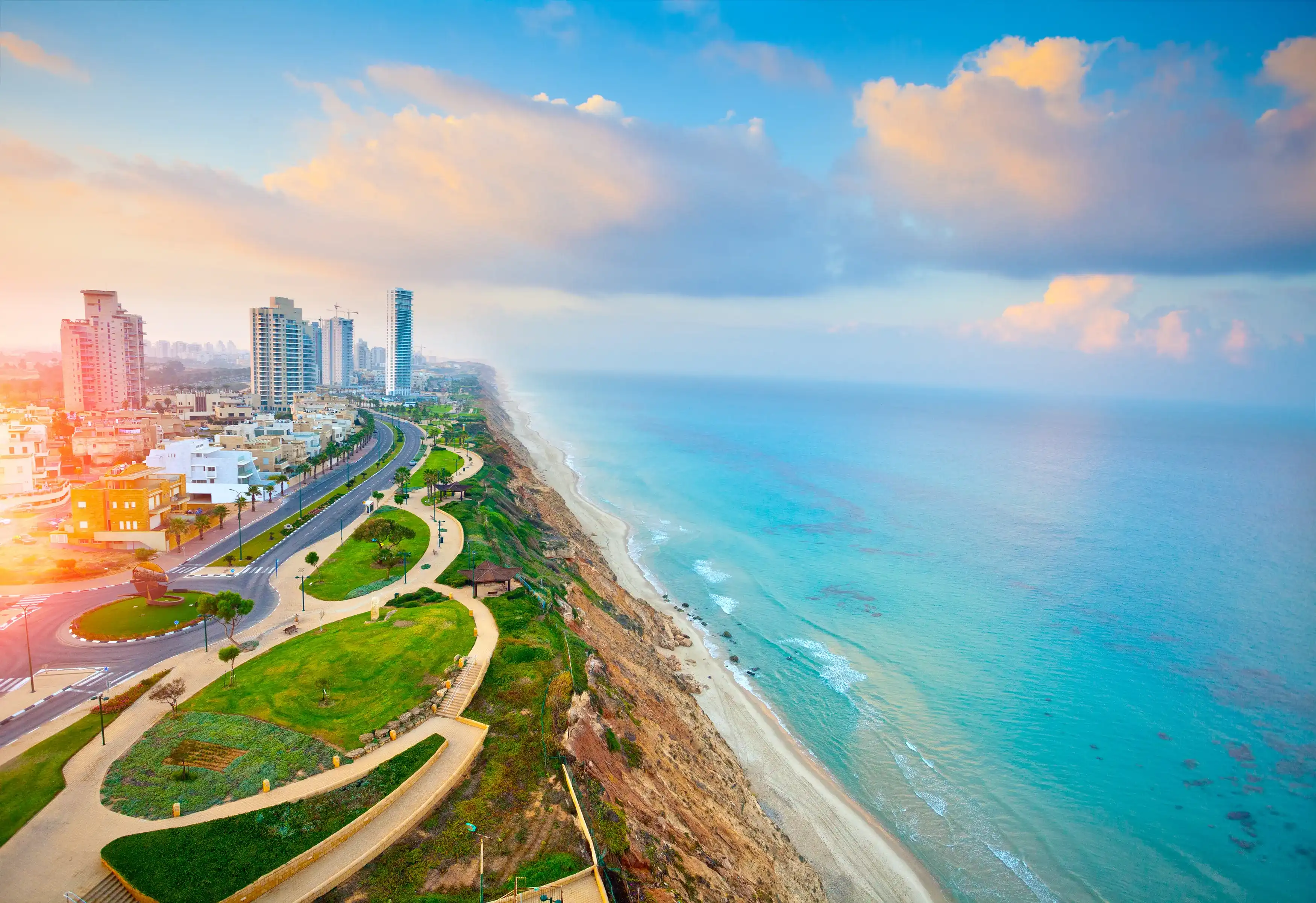 Panoramic view of Netanya city, Israel Panoramic view of Netanya city, Israel
