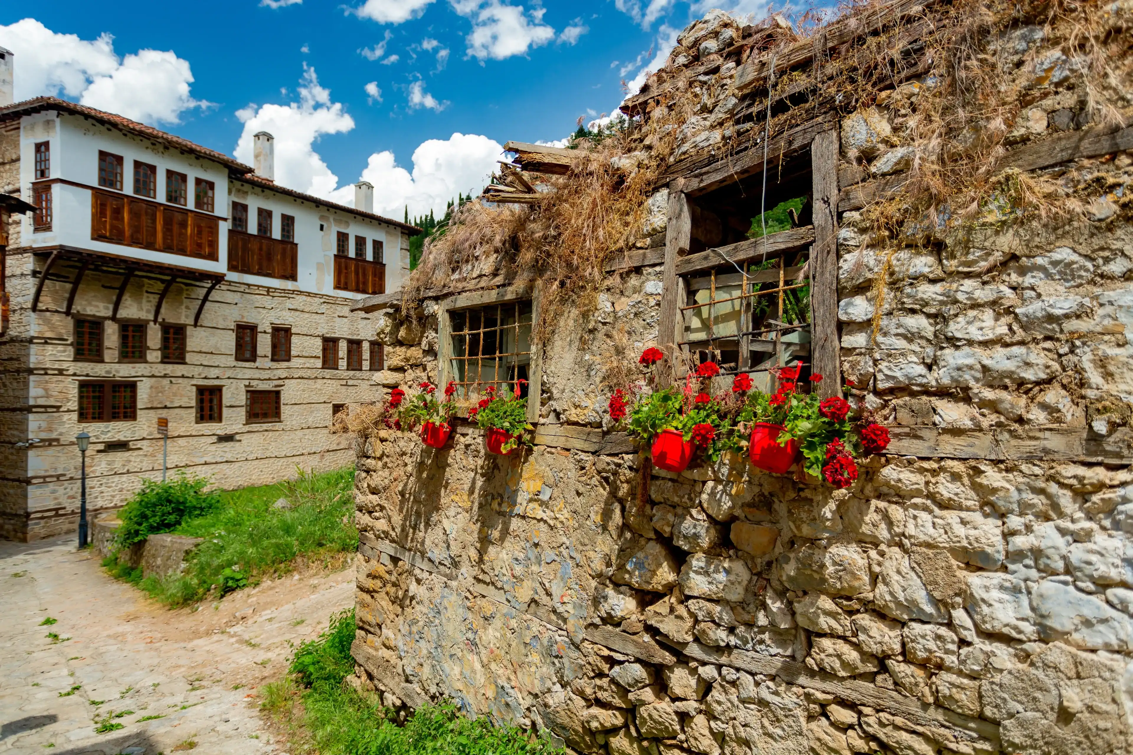 Kastoria, Greece. Old mansion in traditional style Kastoria, Greece. Old mansion in traditional style