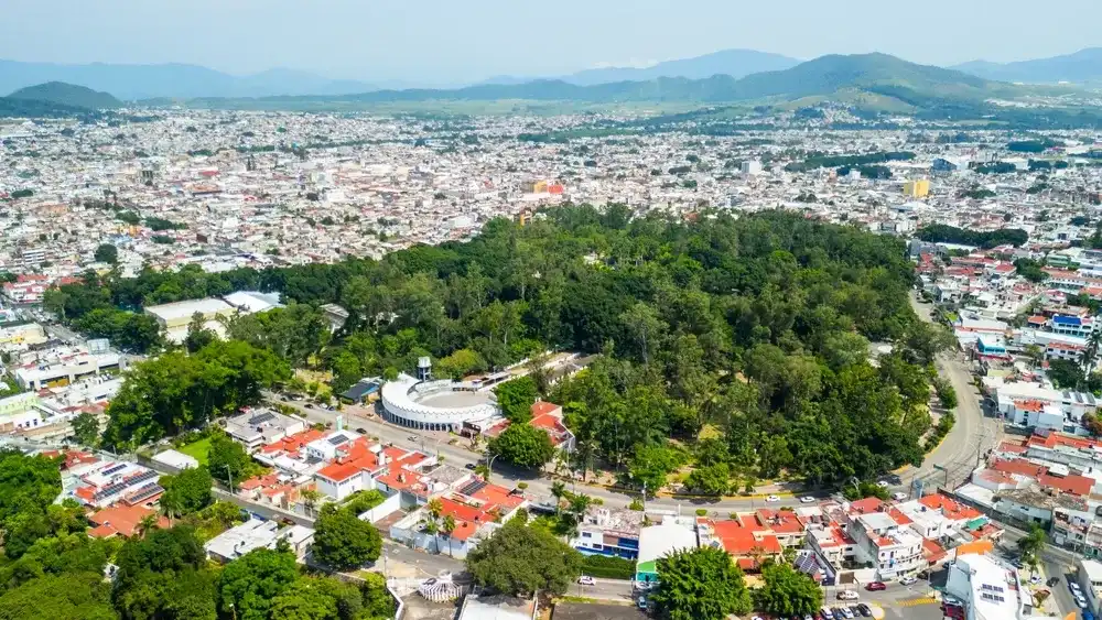 Aerial View of La Loma Park in Tepic, Nayarit. Mexico. Natural Area within the City Aerial View of La Loma Park in Tepic, Nayarit. Mexico. Natural Area within the City
