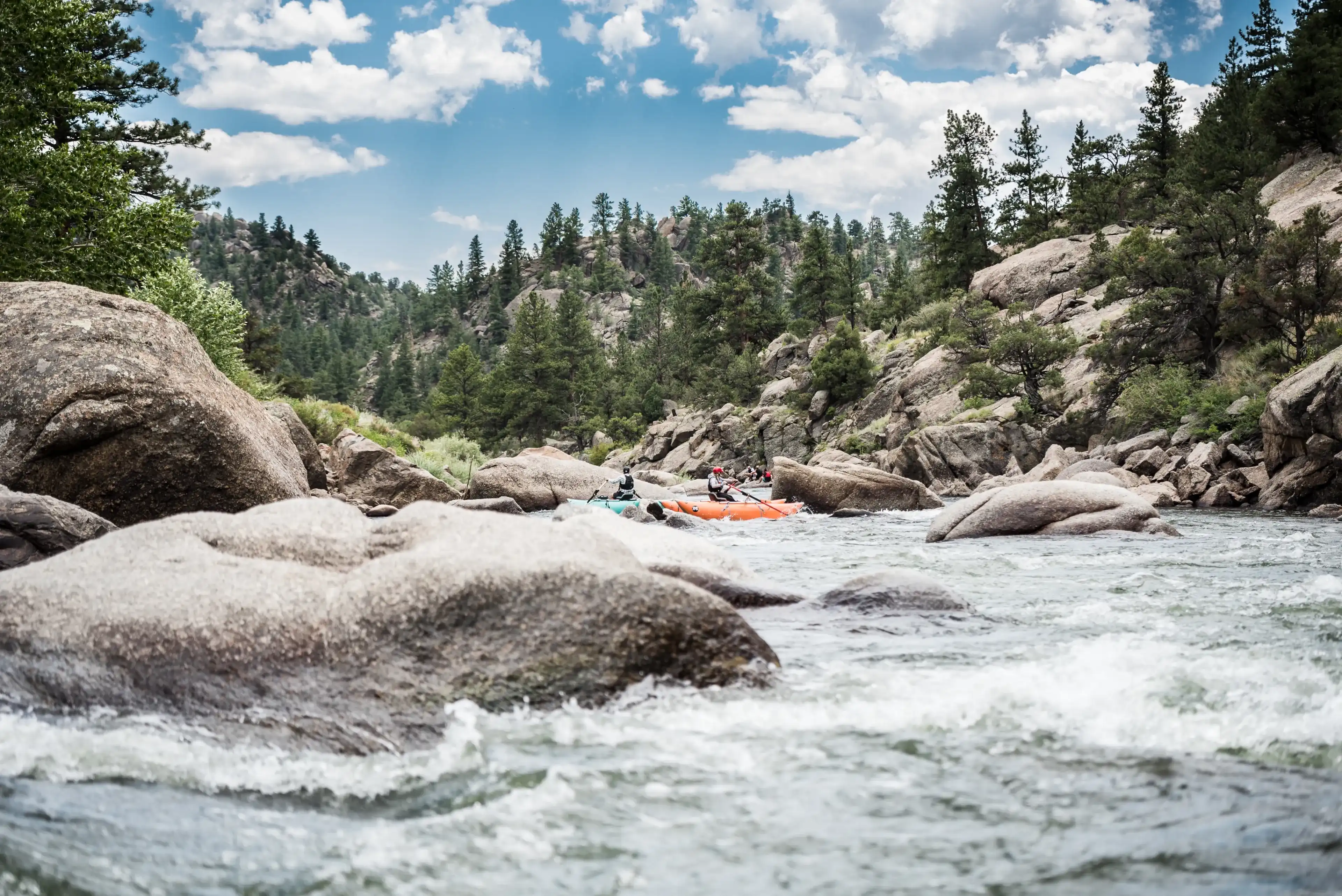 Salida, Colorado USA July 18 2021: People enjoying scenic browns canyon on the Arkansas river in Colorado Salida, Colorado USA July 18 2021: People enjoying scenic browns canyon on the Arkansas river in Colorado