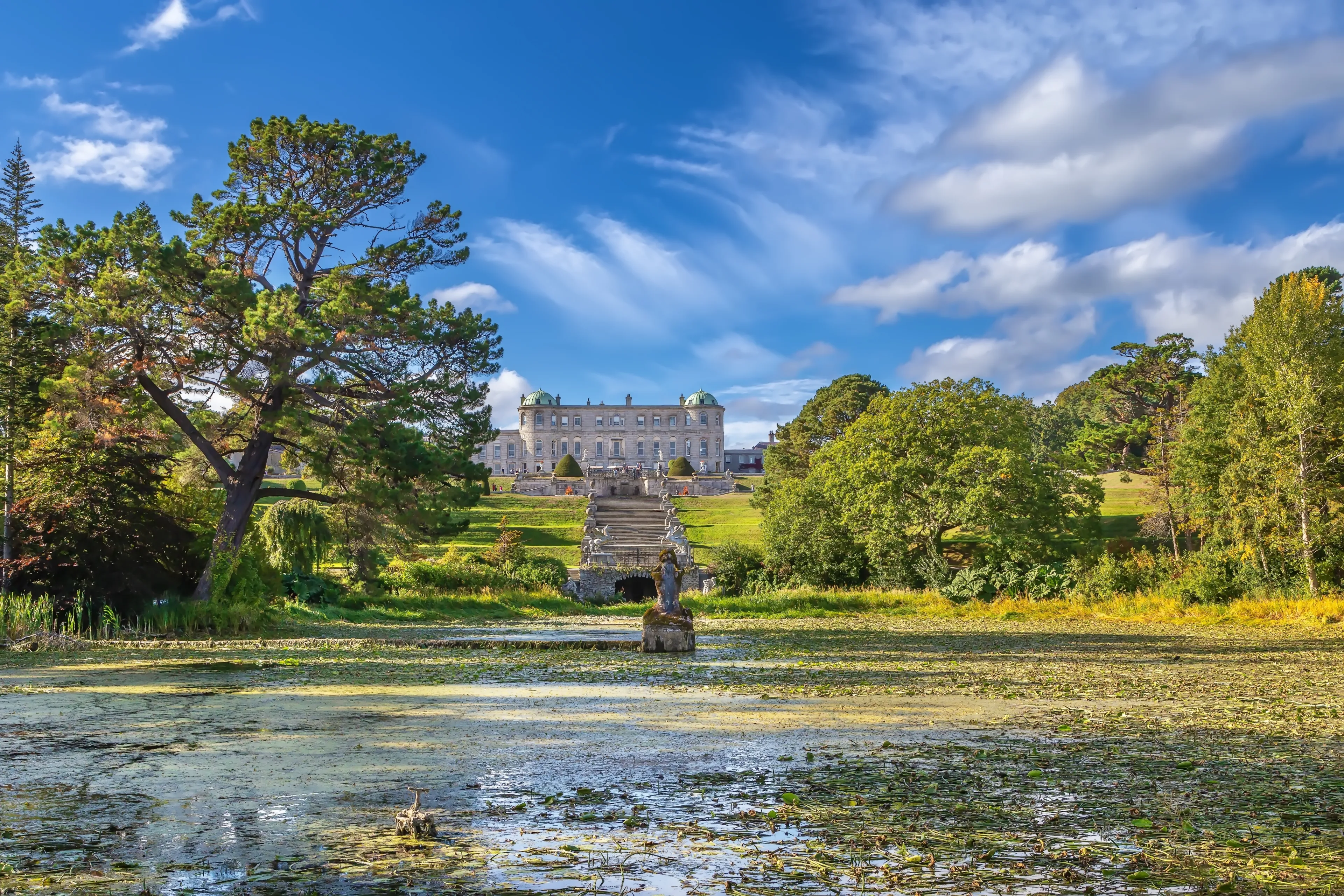 View of Powerscourt Estate from garden, Ireland