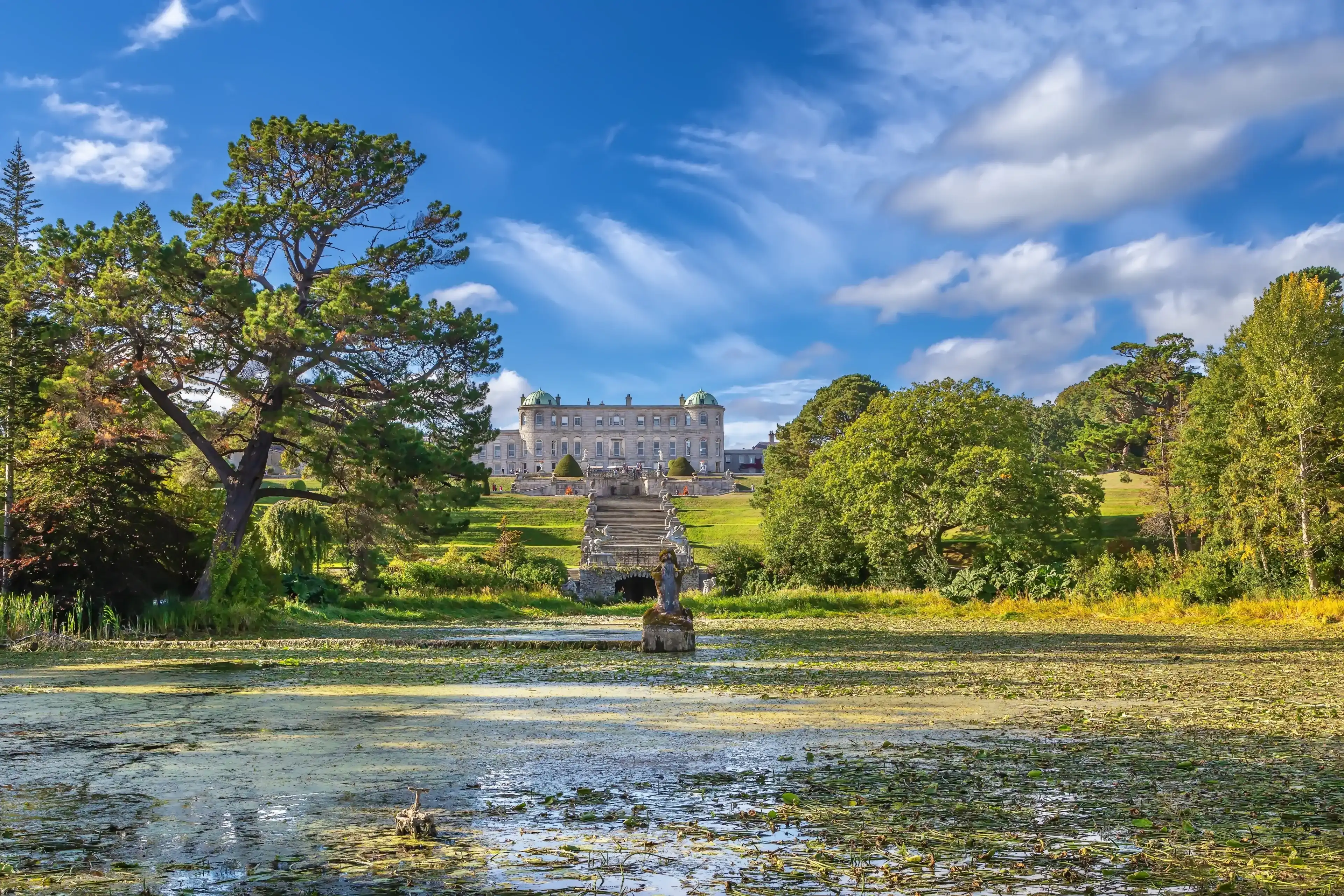 View of Powerscourt Estate from garden, Ireland View of Powerscourt Estate from garden, Ireland