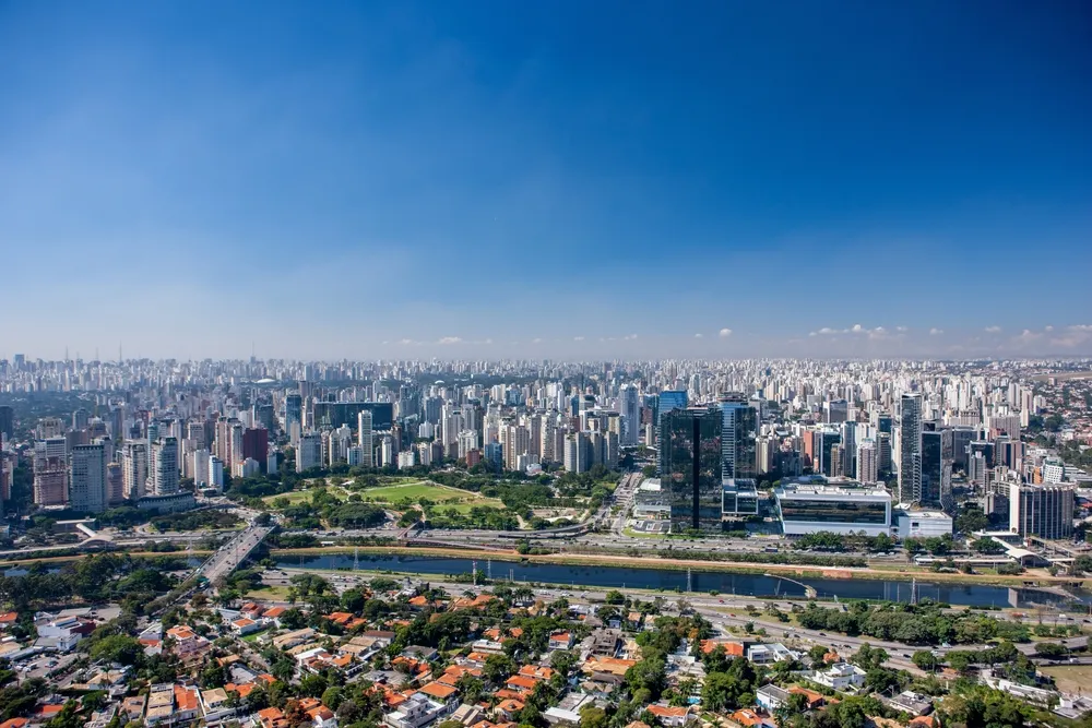Aerial photo at Vila Olimpia Sao Paulo in 20150521