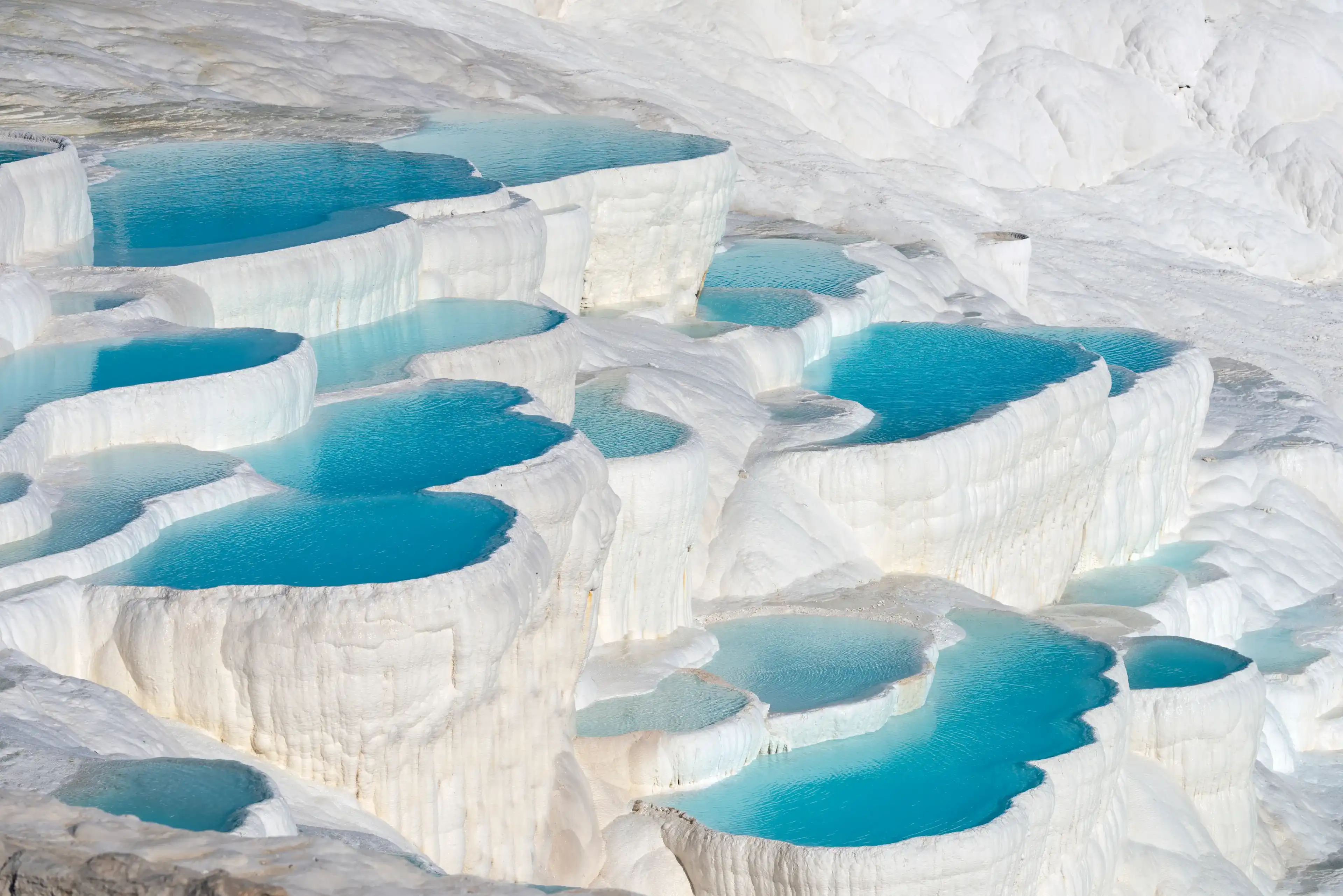 Pamukkale travertine pools, natural wonder Pamukkale travertine pools, natural wonder
