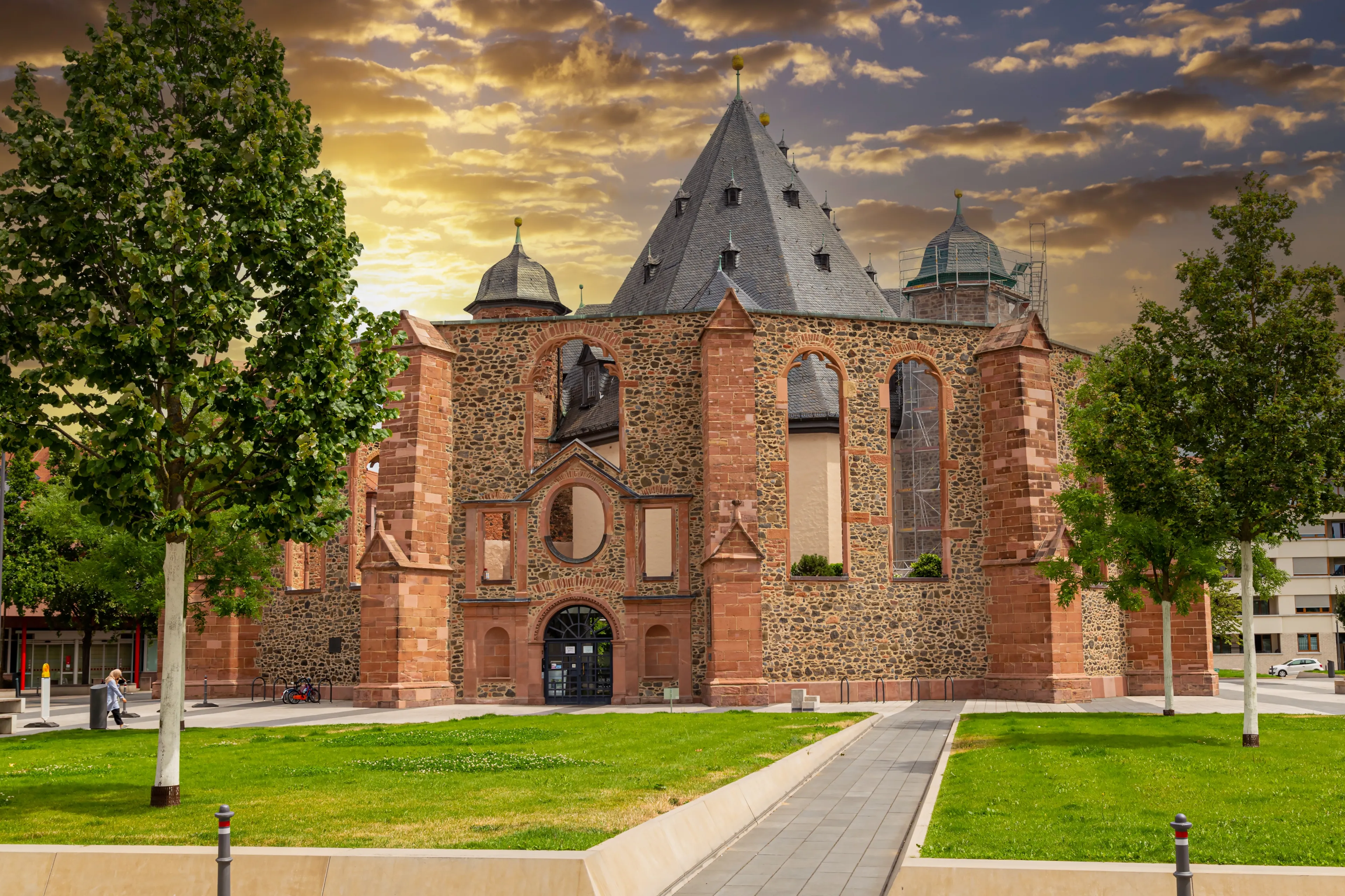 Hanau town, Hesse, Germany. Historic Walloon-Dutch double church outdoors