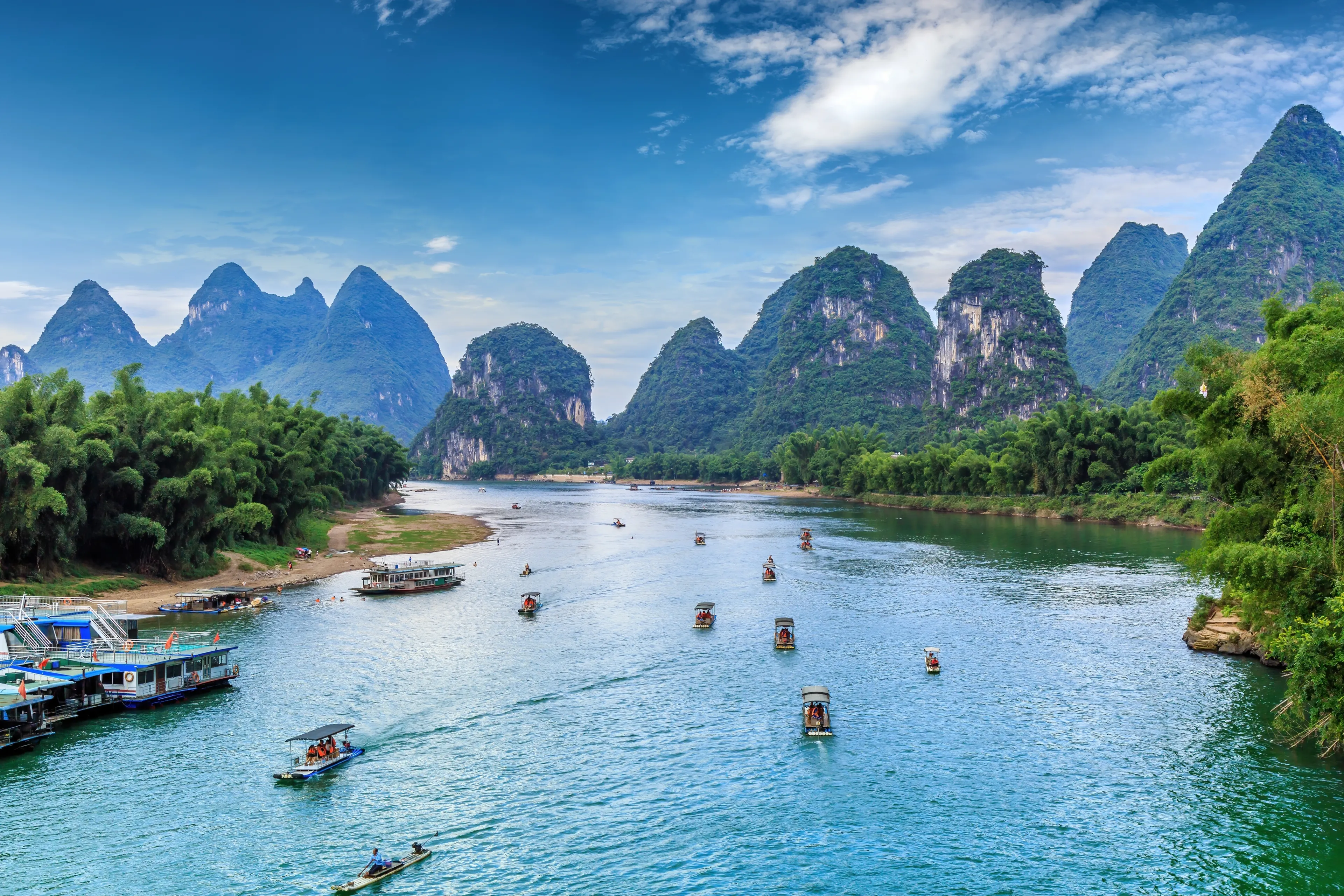 The beautiful landscape of Guilin, Guangxi, China 