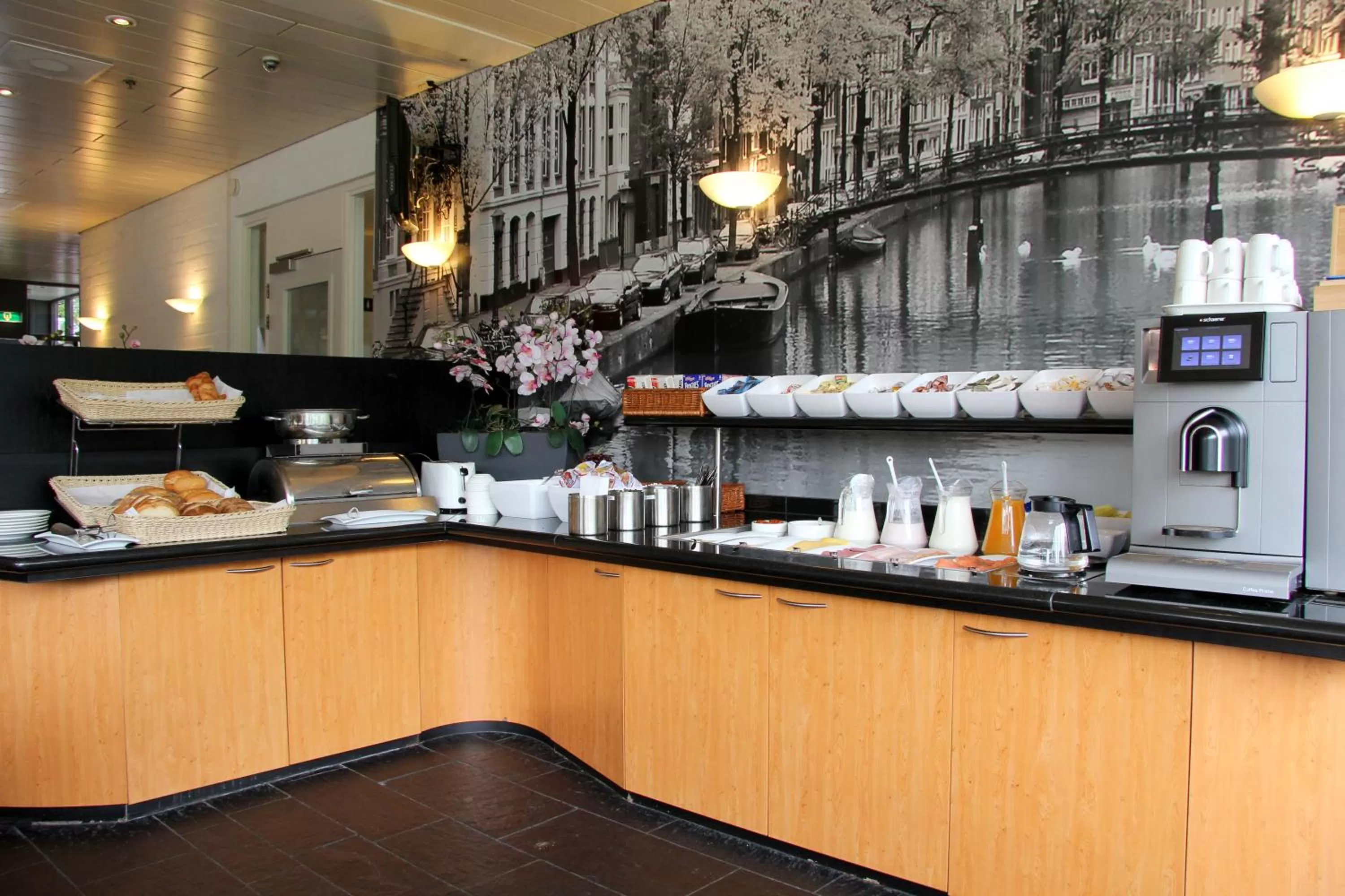 Continental breakfast in Bastion Hotel Amsterdam Noord