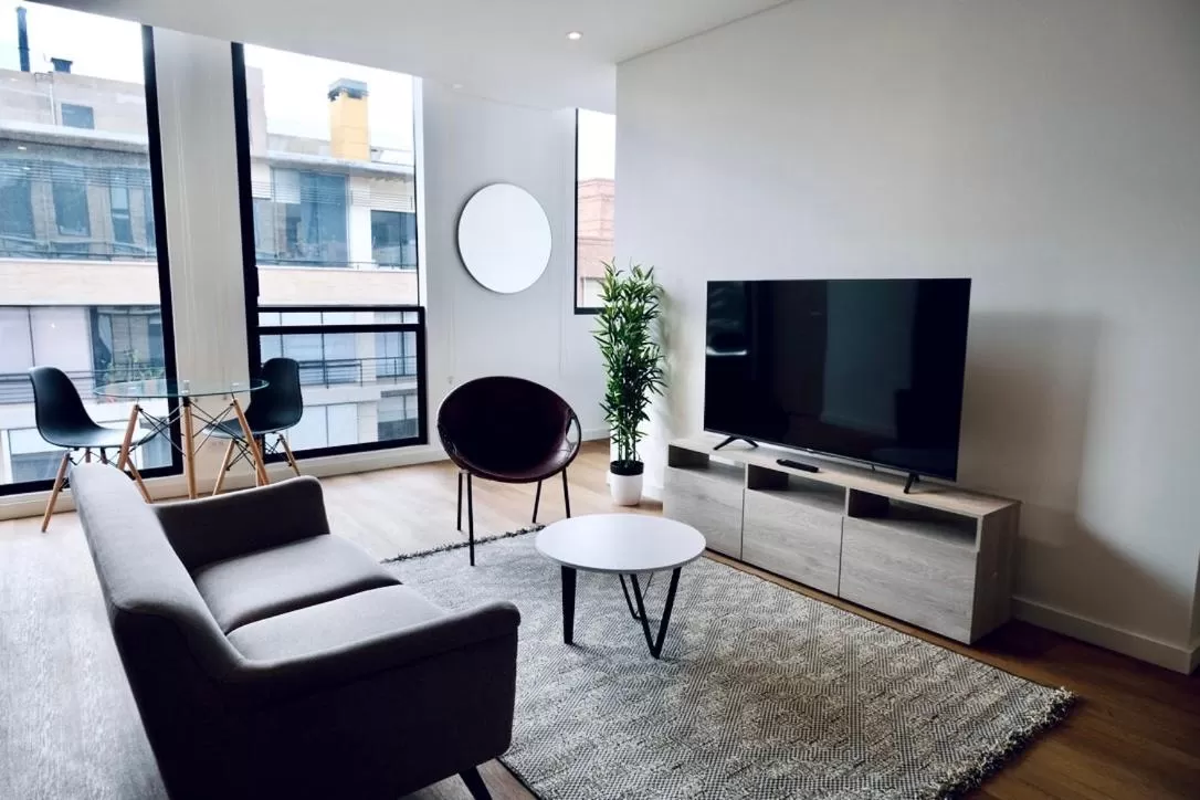 TV and multimedia, TV/Entertainment Center in Kubik apartments in Exclusive Virrey
