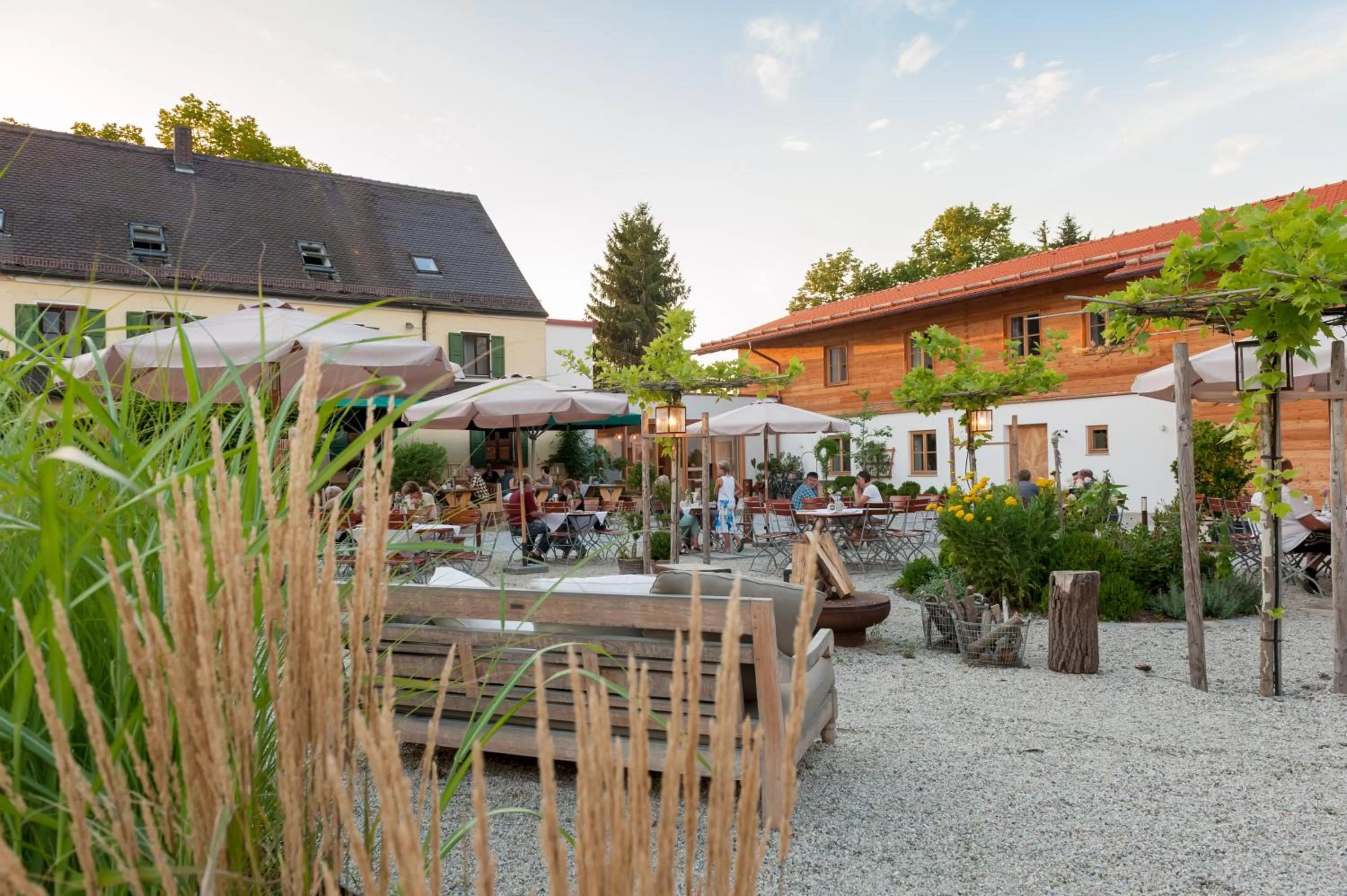 Patio in Forstnerwirt hotel | stubn | biergarten