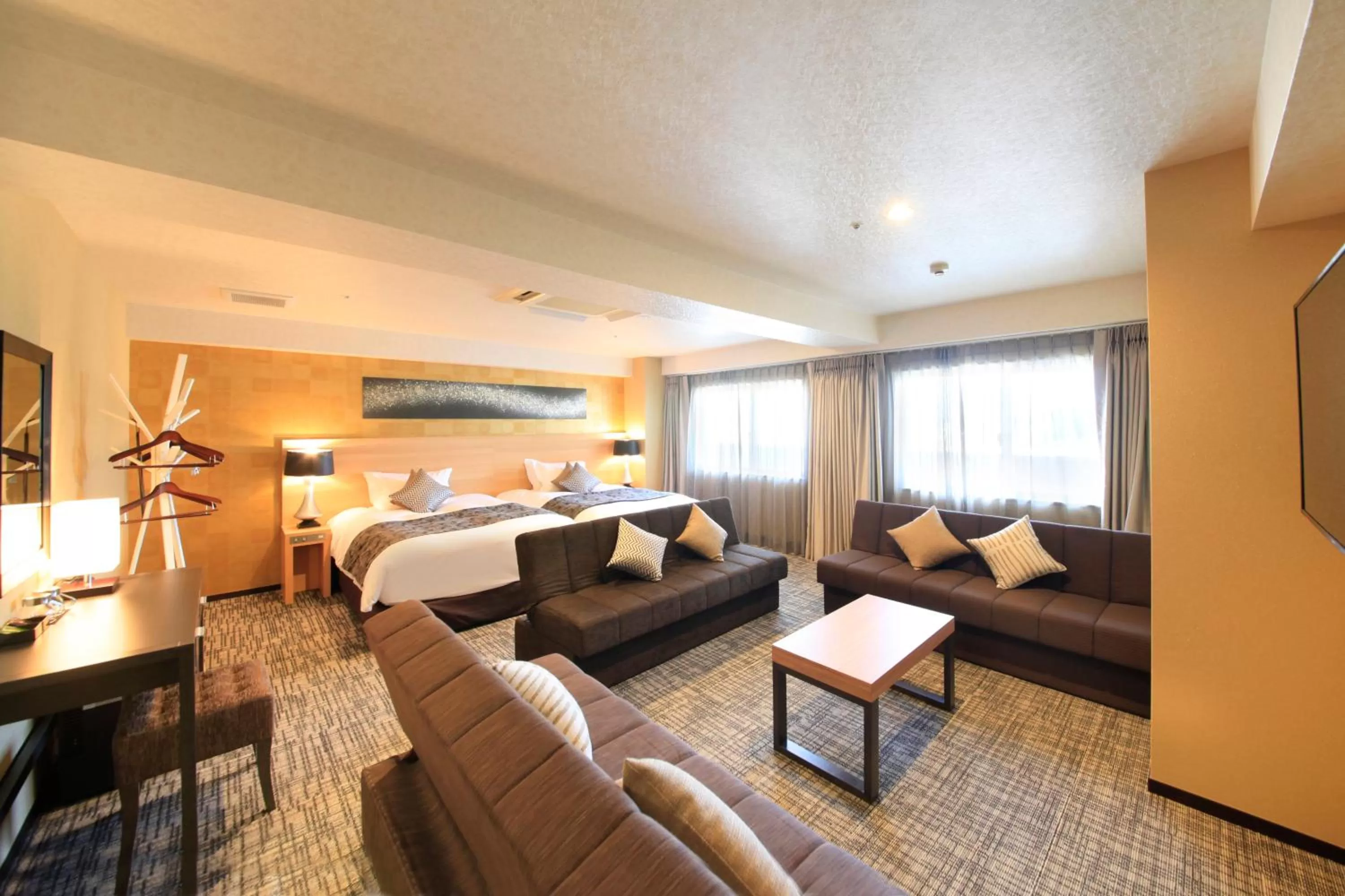 Photo of the whole room, Bed in Centurion Hotel & Spa Kurashiki Station