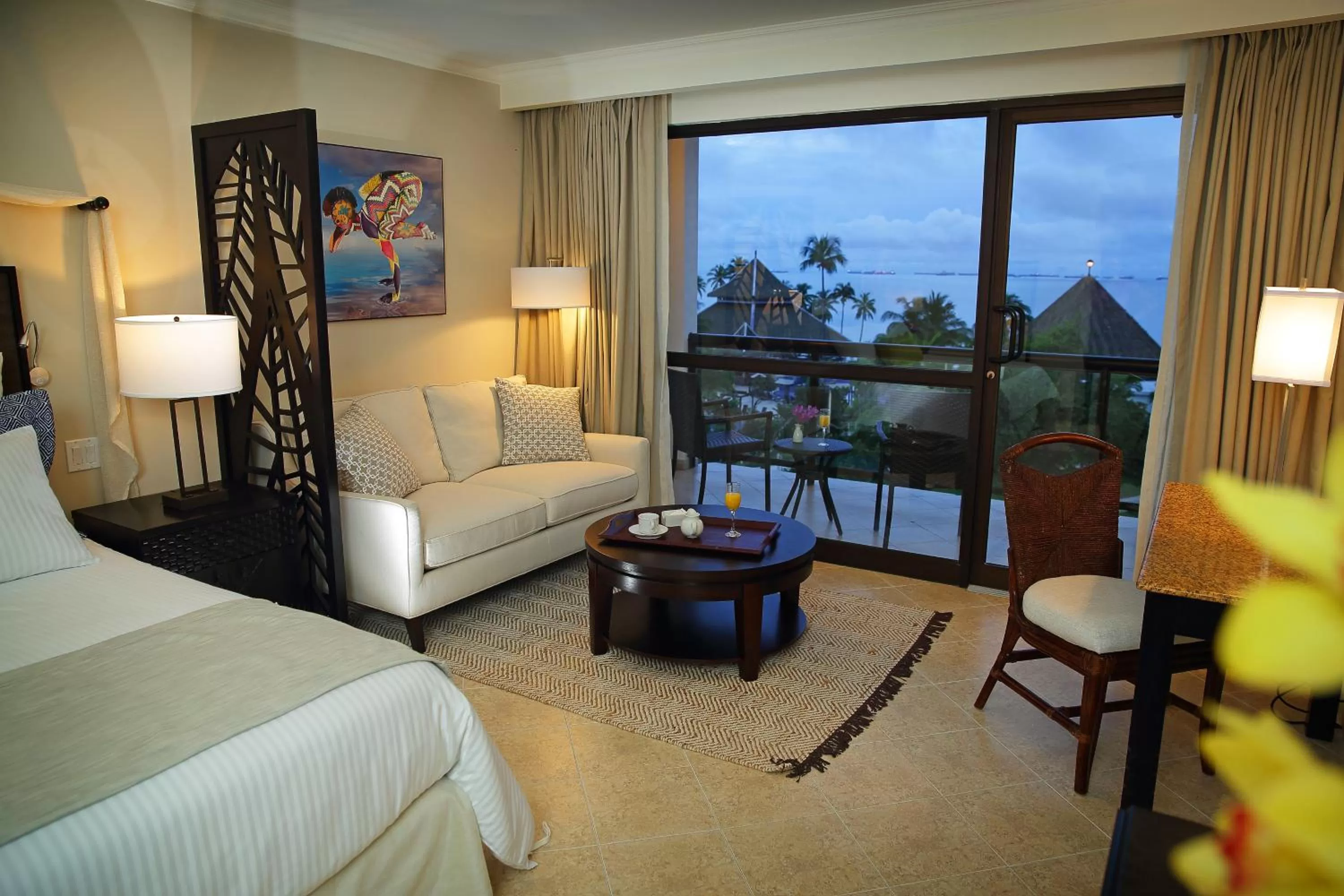 Seating area, Bed in Dreams Playa Bonita All Inclusive