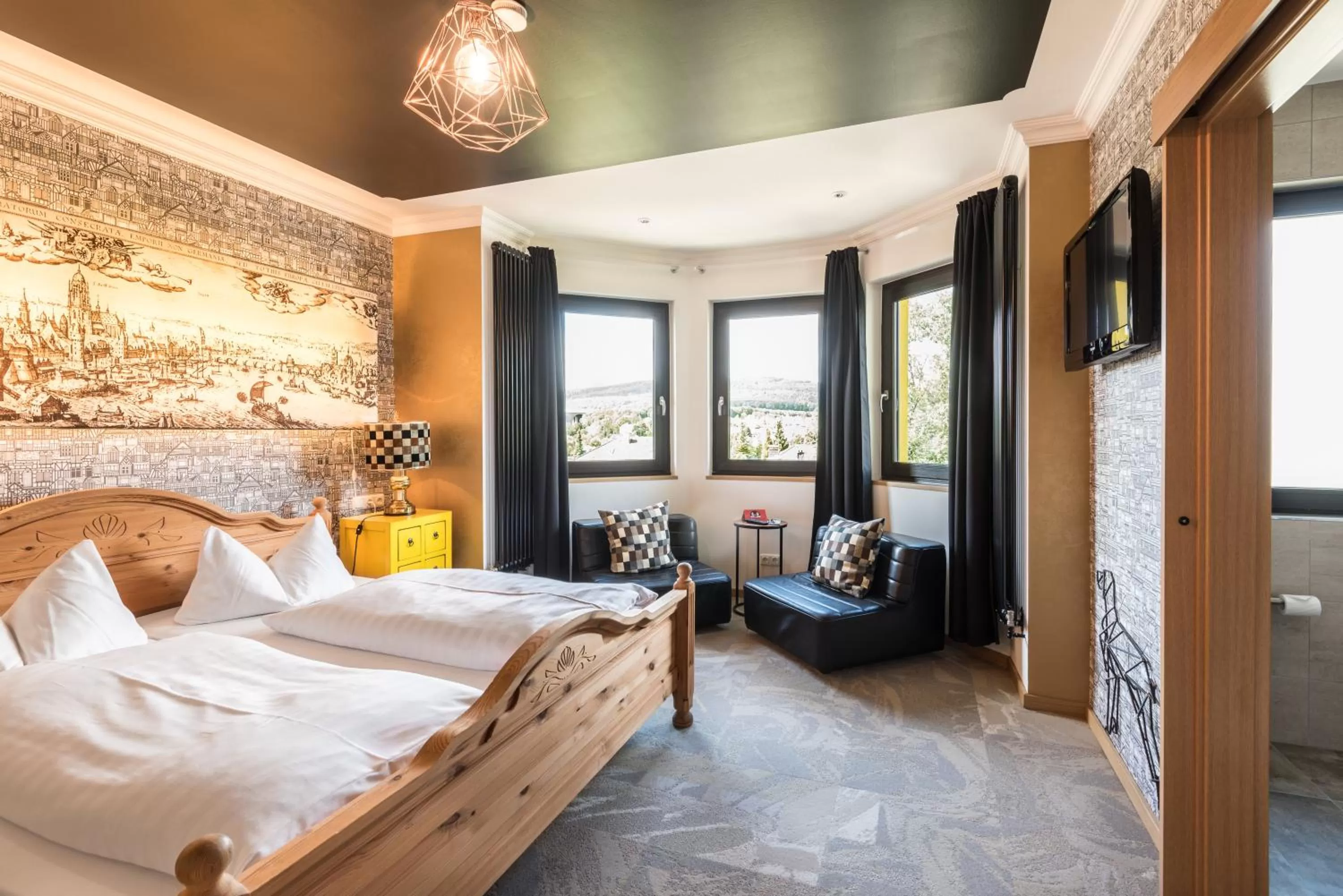 Bed in Engel Hotel Grill Bar