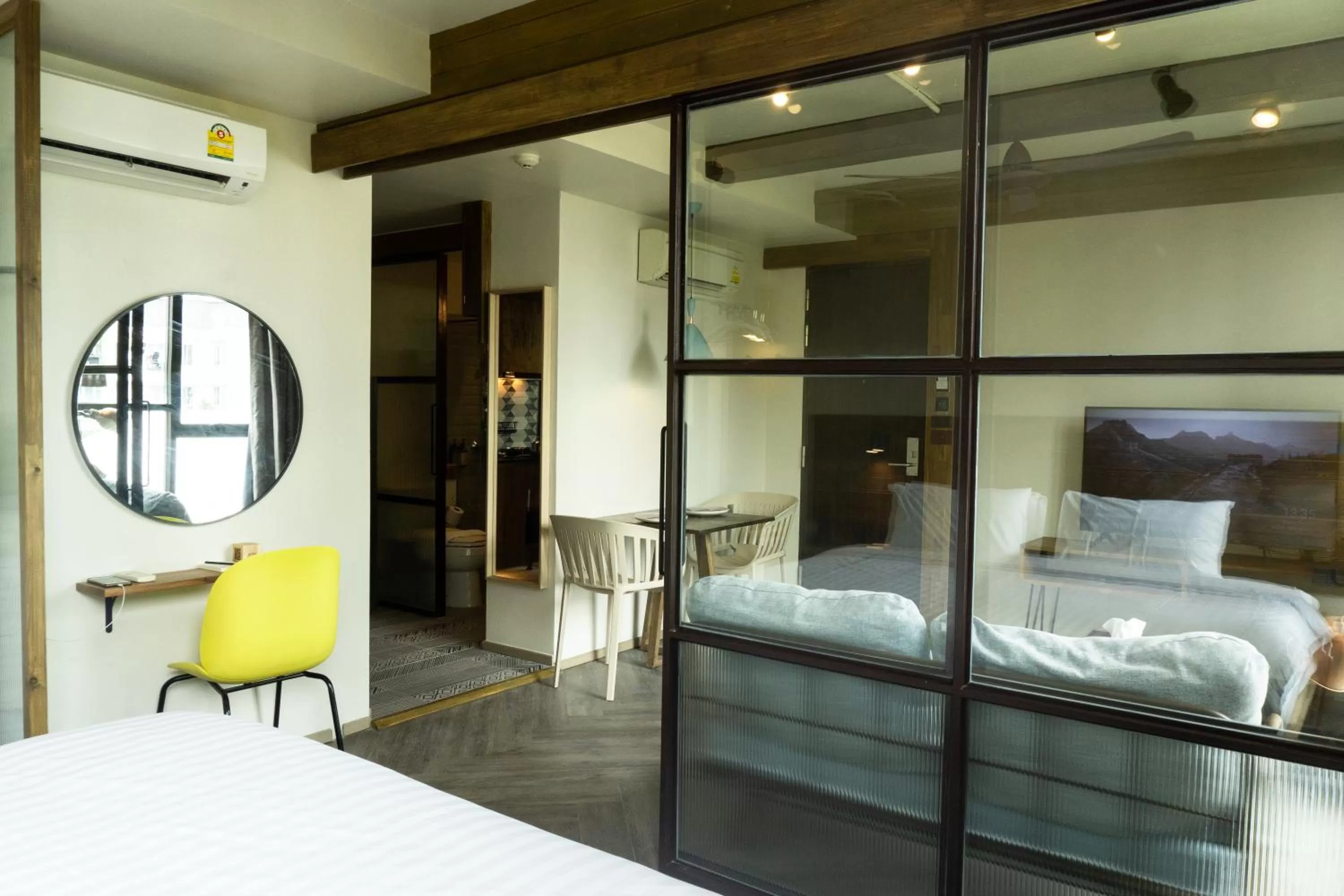 Living room, Bed in karaarom hotel