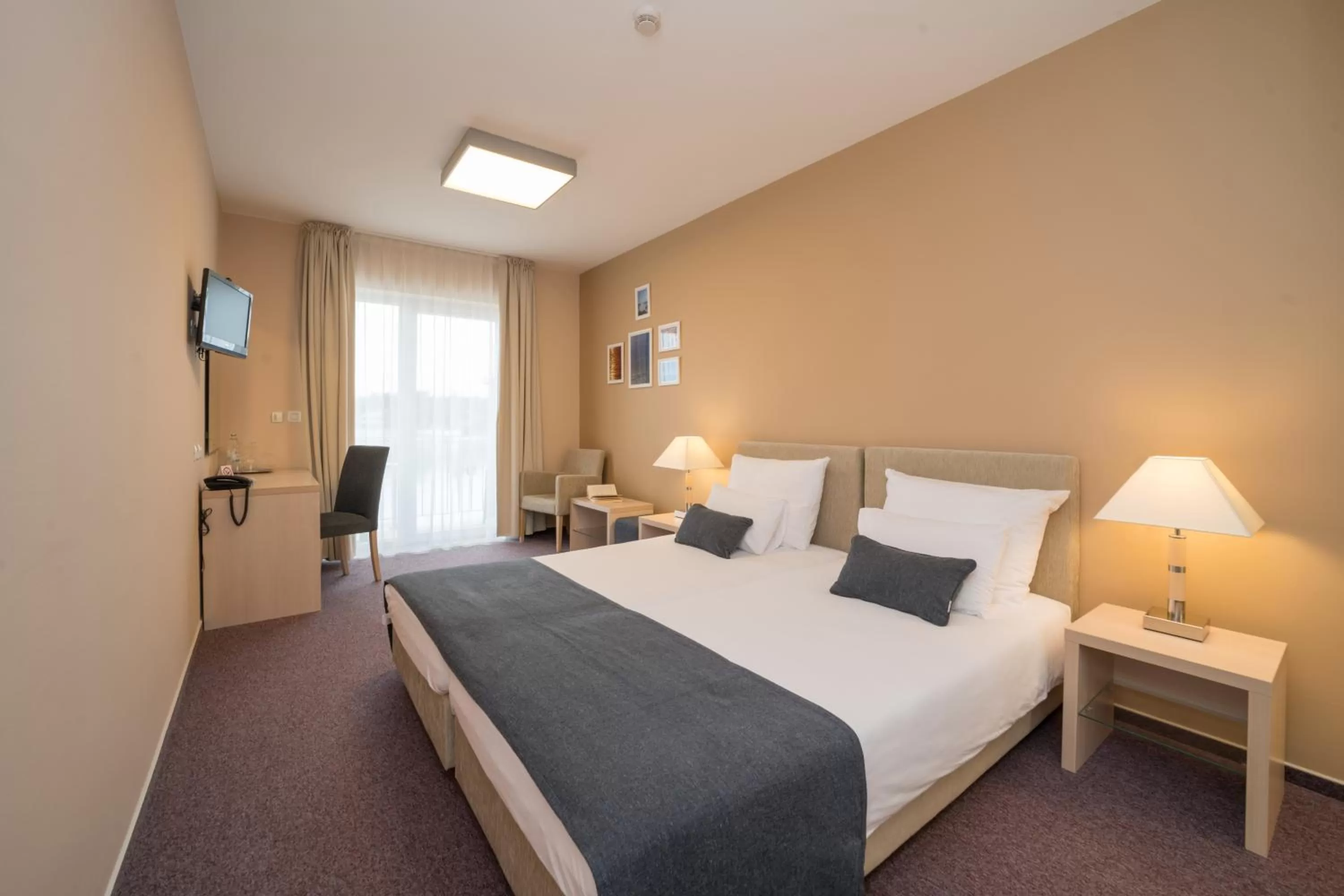 View (from property/room), Bed in Hotel Zlatna Vala