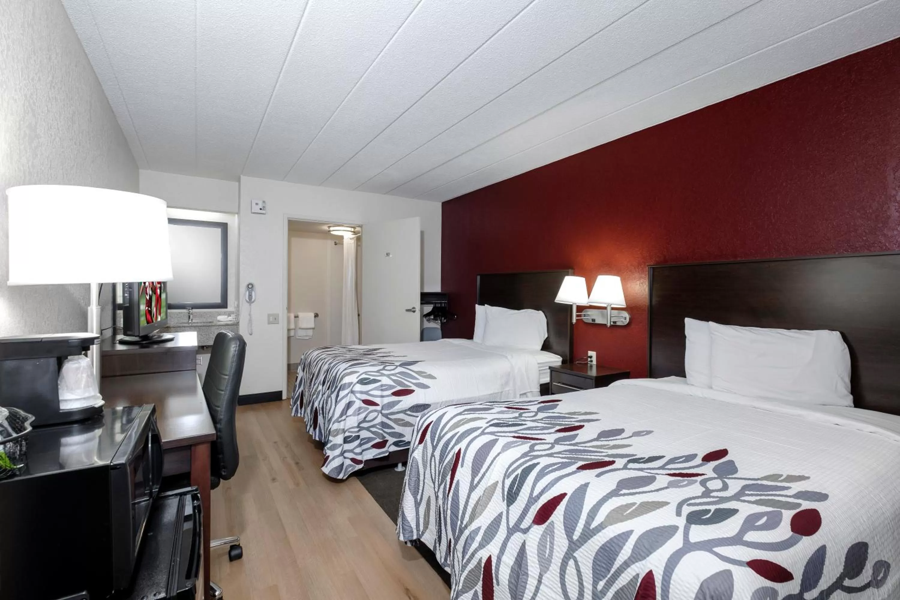 Standard Room with Two Double Beds Disability Access Smoke Free in Red Roof Inn Danville, PA