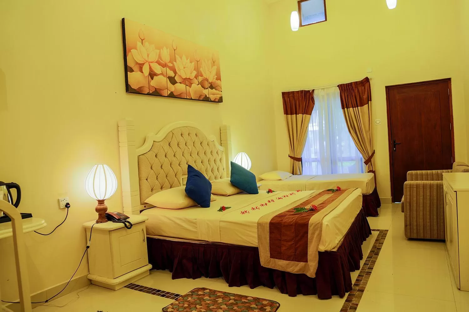 Bed in Miridiya Lake Resort