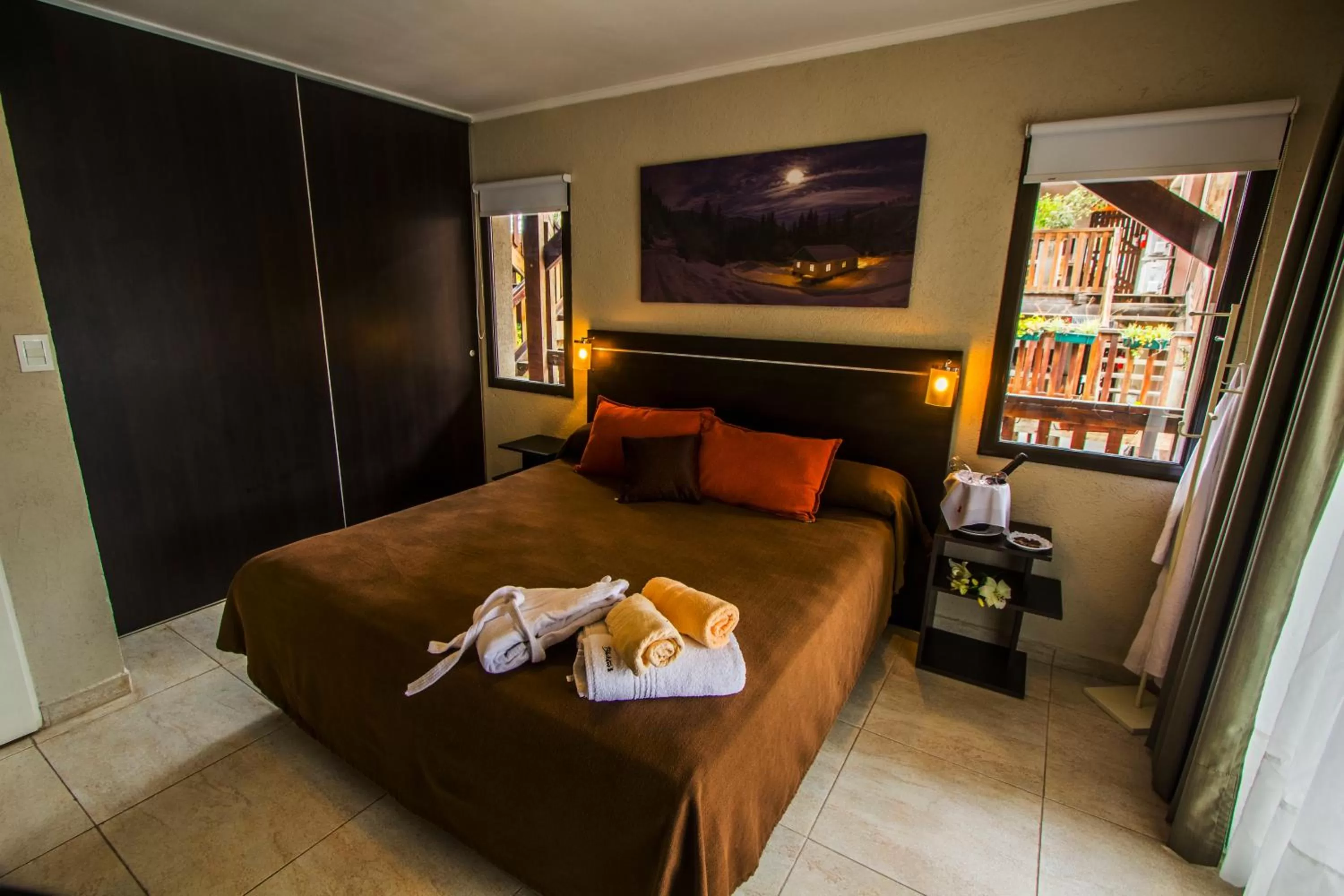 Bed in BlackStone Apart Boutique Hotel