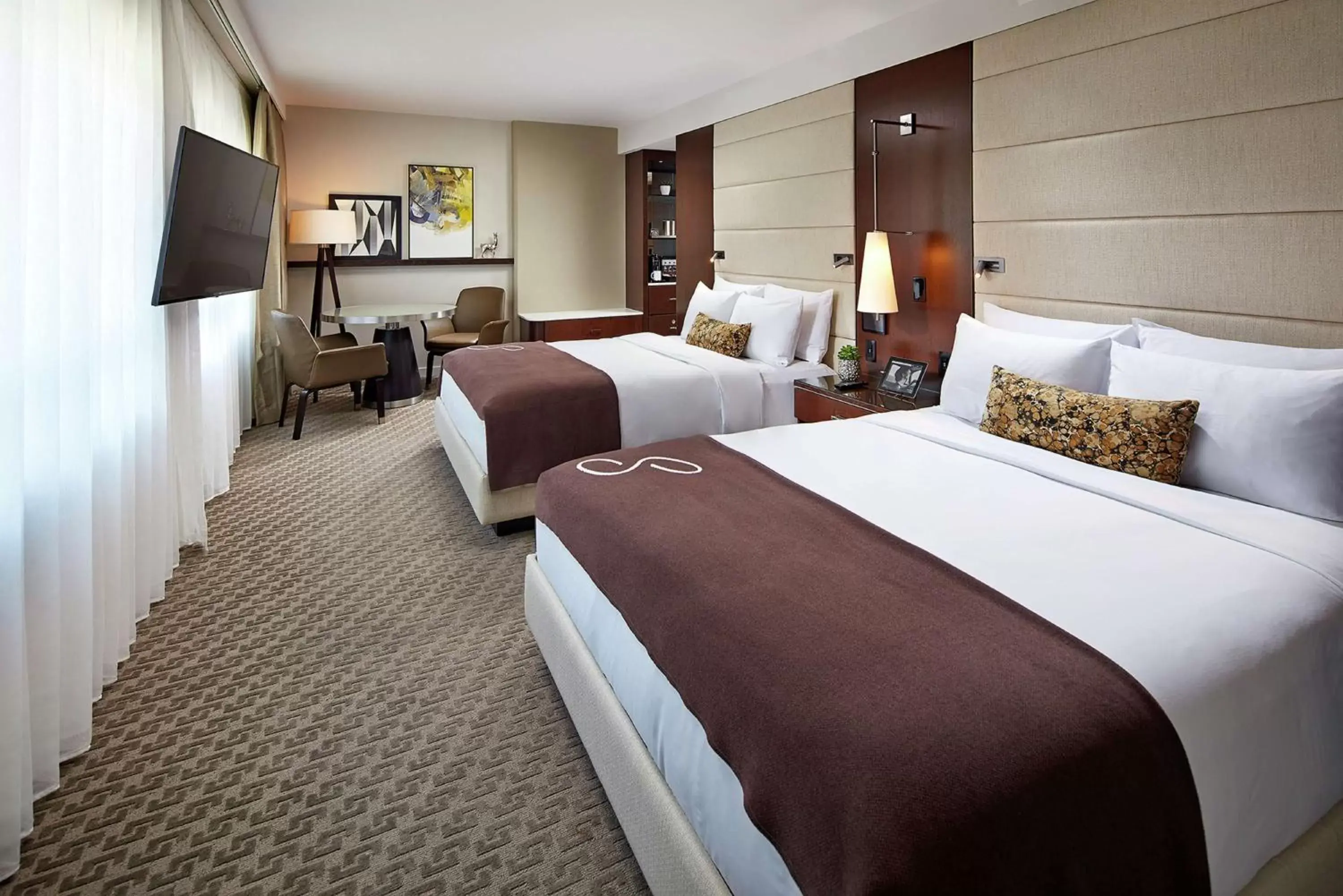 Premium Queen Room with Two Queen Beds in The Statler Dallas, Curio Collection By Hilton Premium Queen Room with Two Queen Beds in The Statler Dallas, Curio Collection By Hilton