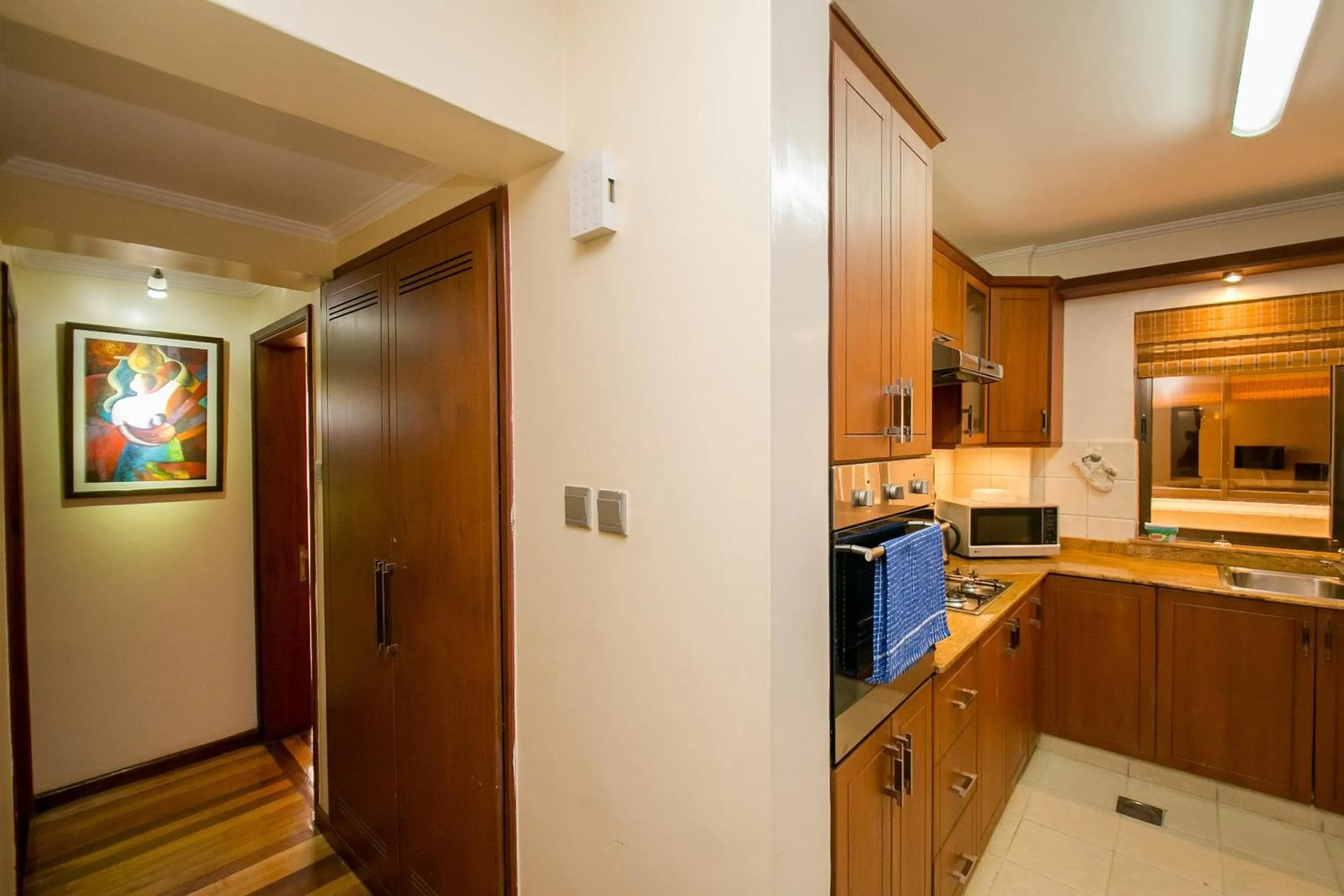Kitchen or kitchenette in Waridi Paradise Hotel and Suites