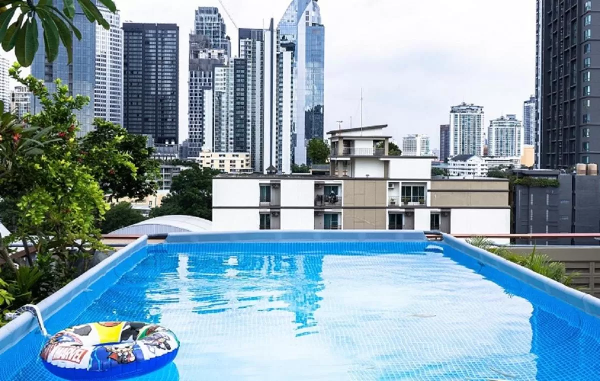 Pool view in karaarom hotel