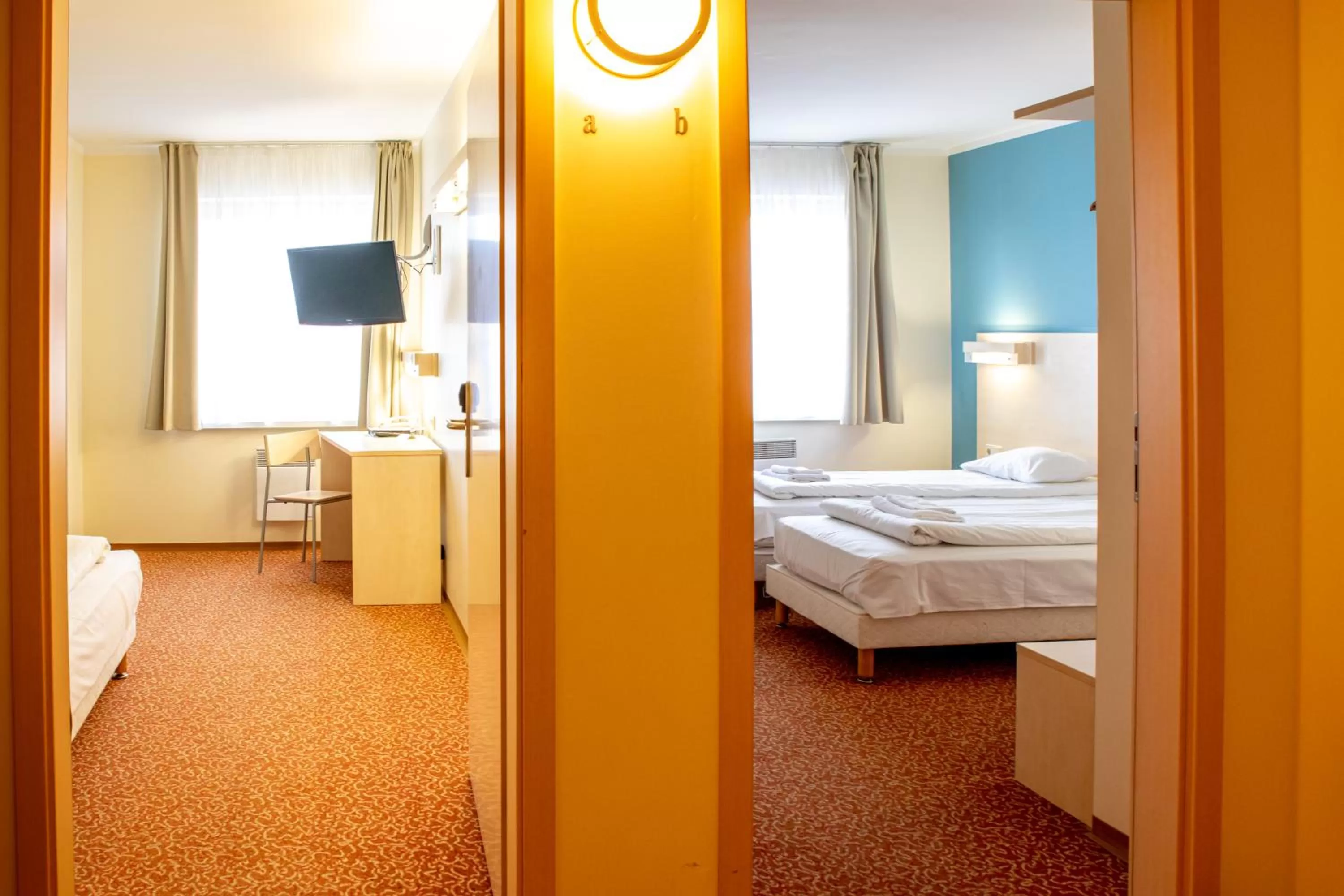 Bed in Rija Bauska Hotel