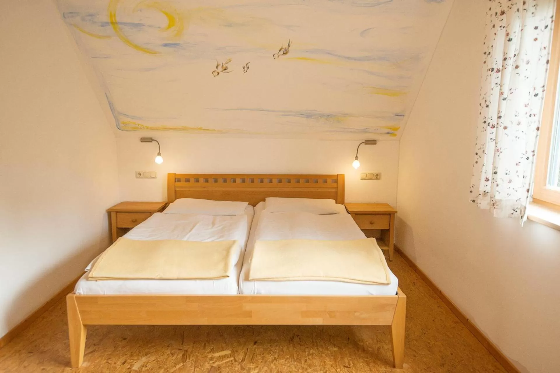 Bed in Biohotel Spöktal