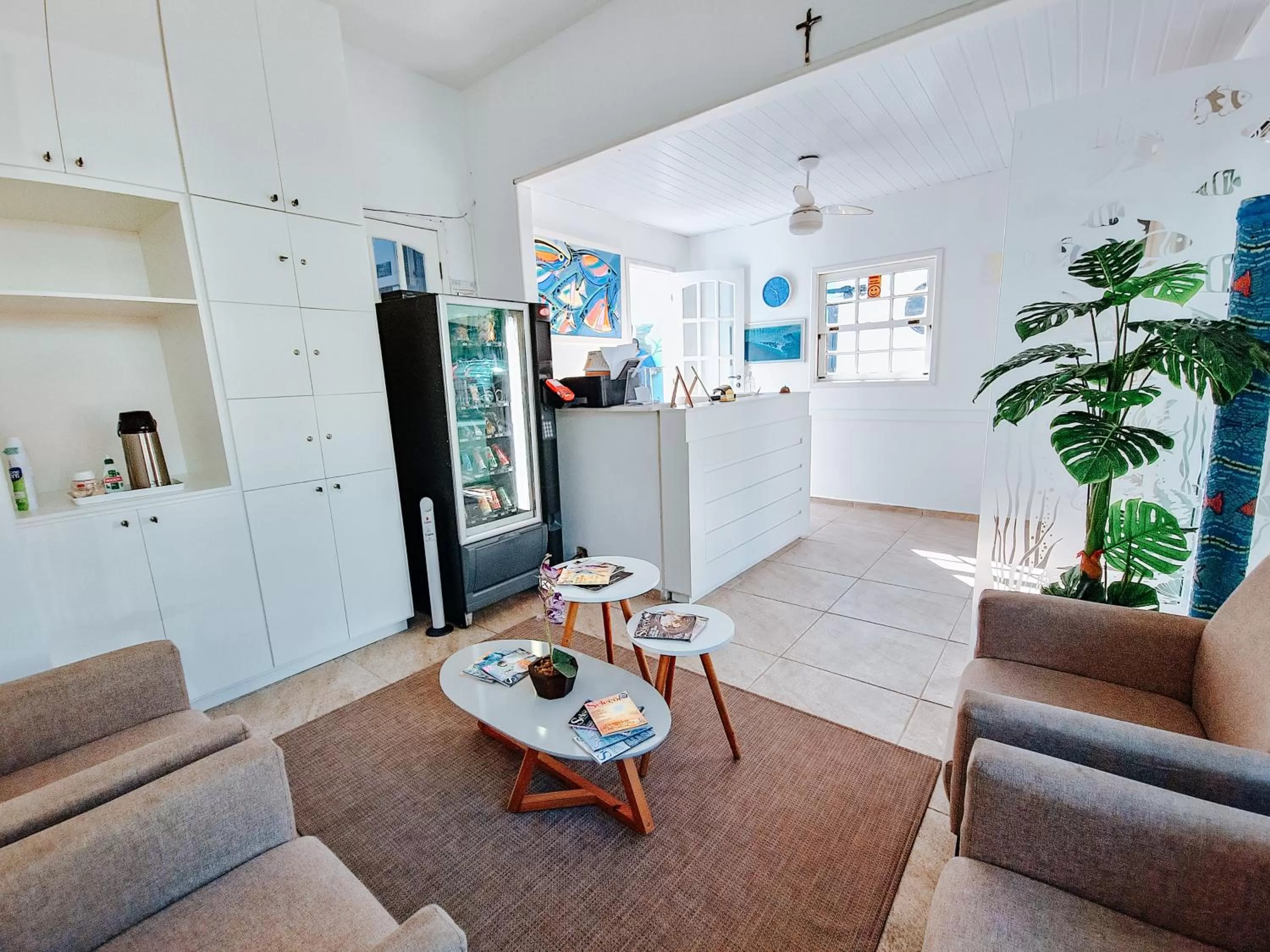 Lobby or reception in Suítes Água Marinha