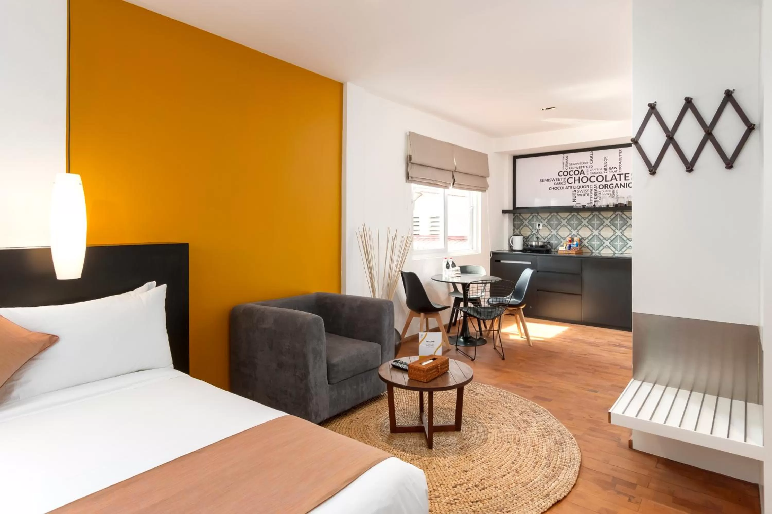 Living room, Bed in TAO Riverside Residence