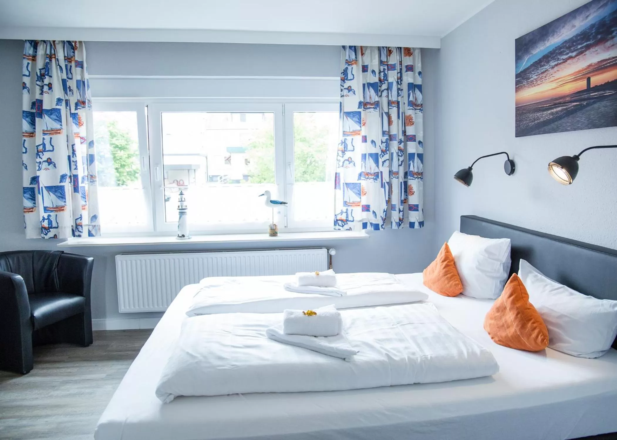 Bed in Hotel Tum Stüürmann