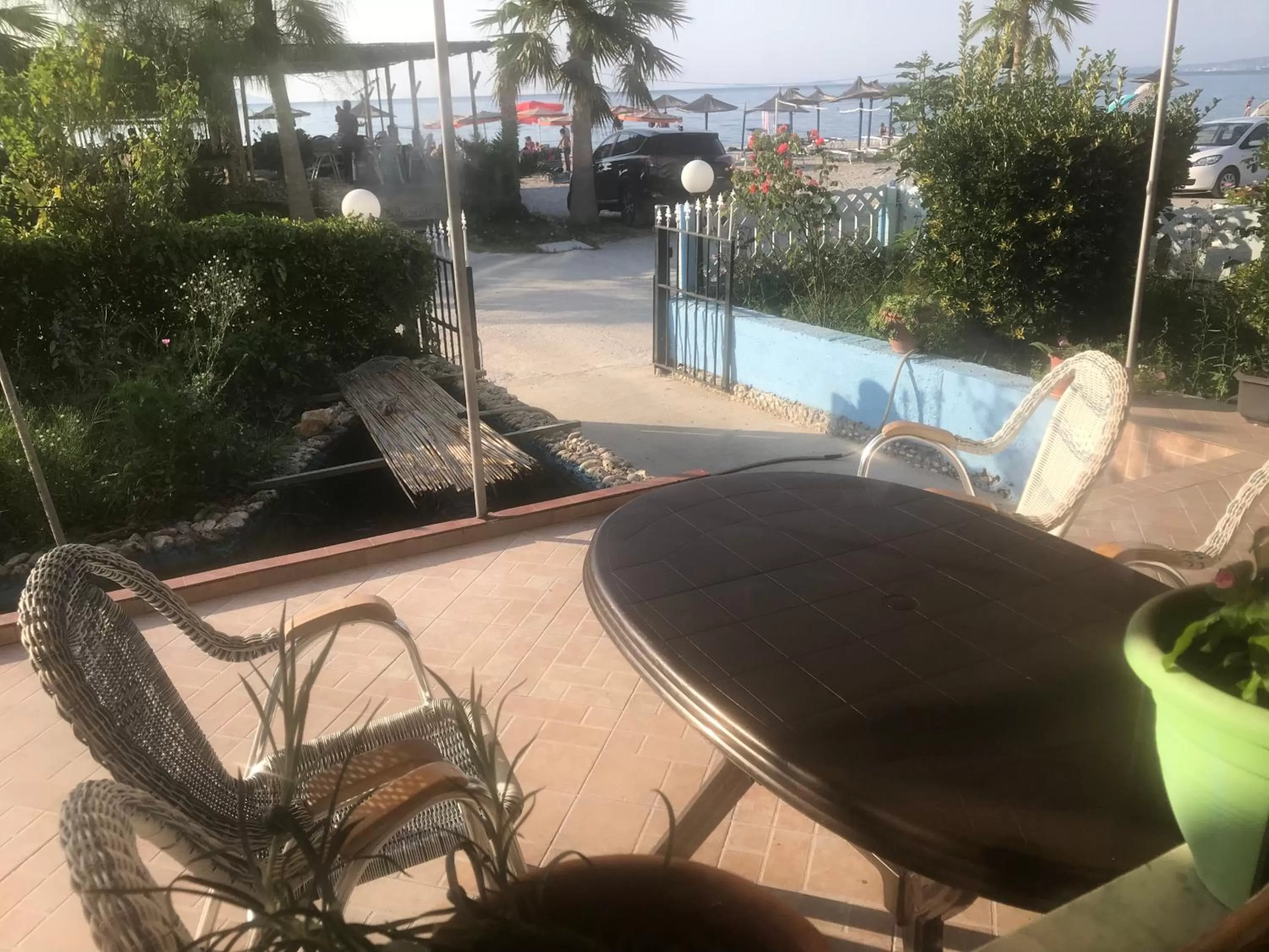 Patio, Swimming Pool in Hotel Alba-Gert