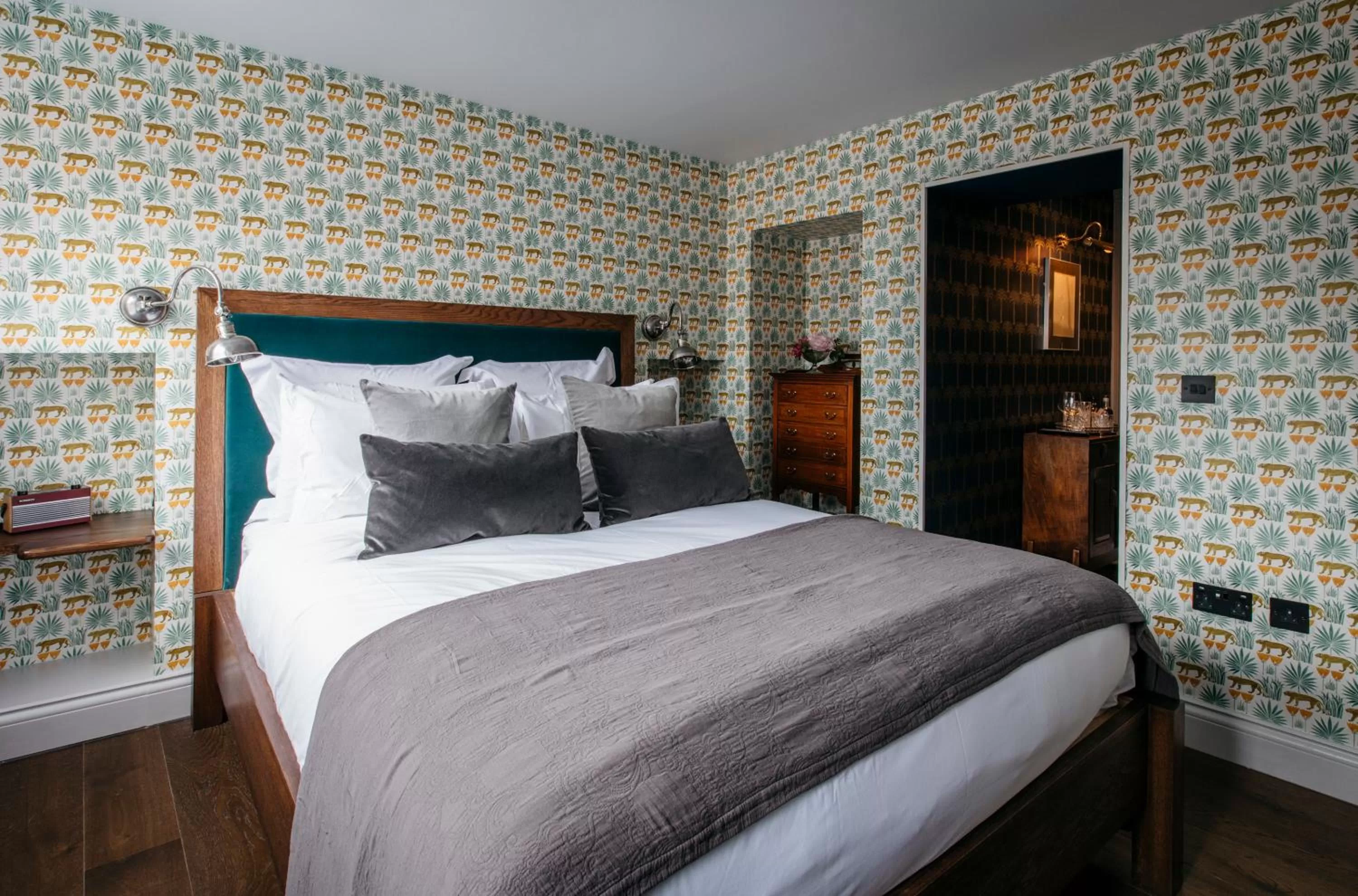 Bed in The Bower House, Restaurant & Rooms