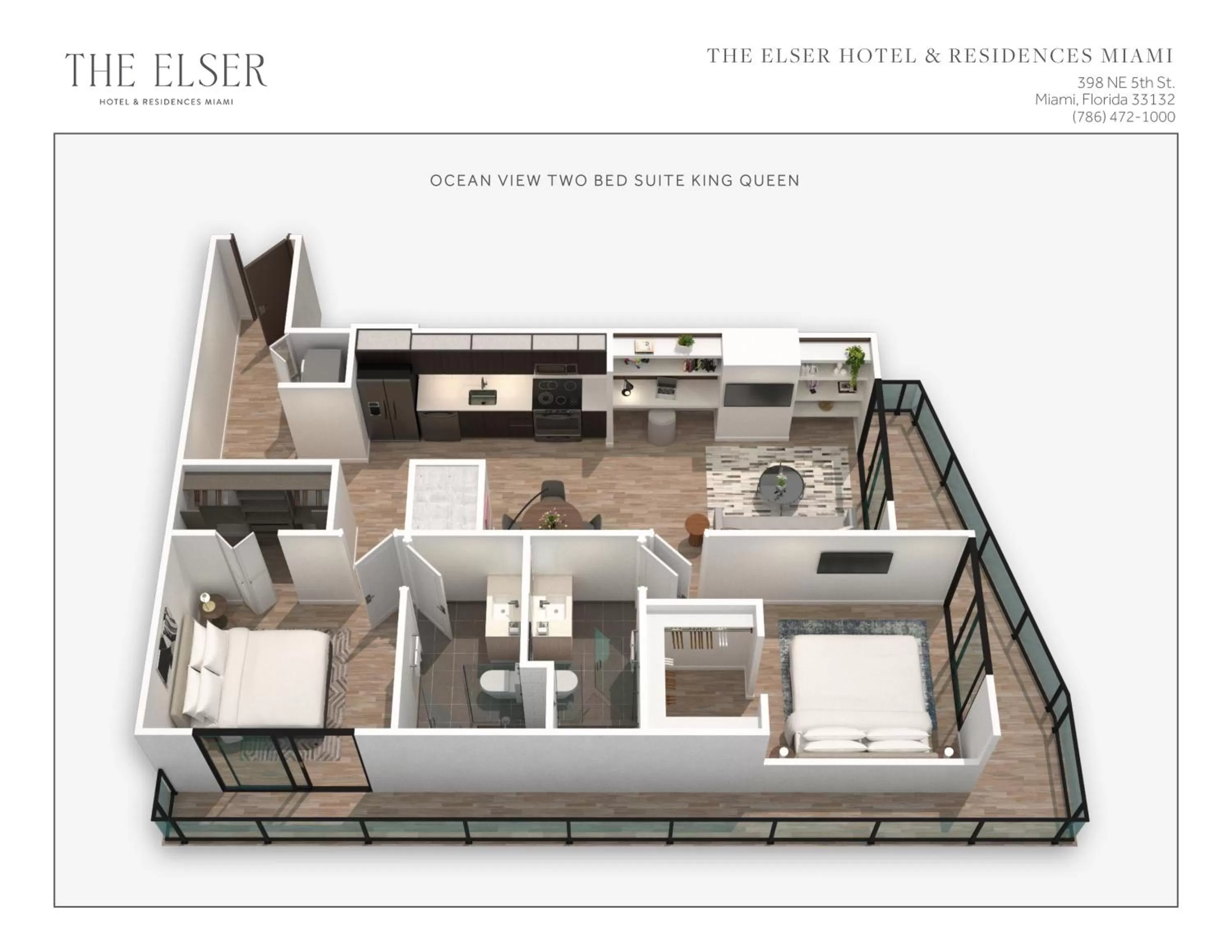 Floor plan in The Elser Hotel Miami - An All-Suite Hotel