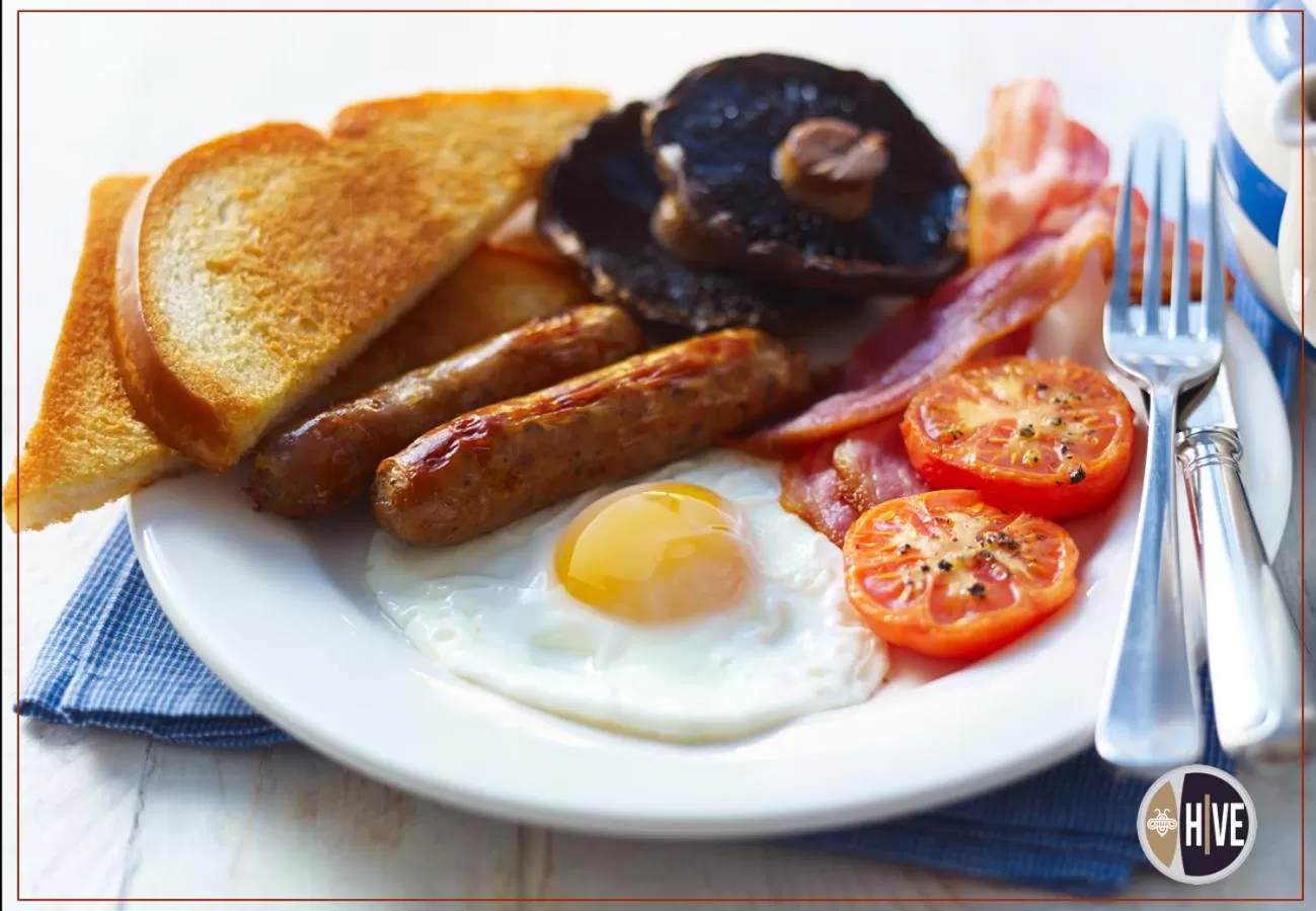 American breakfast in Hive 68 Hotel and Resorts - Negombo