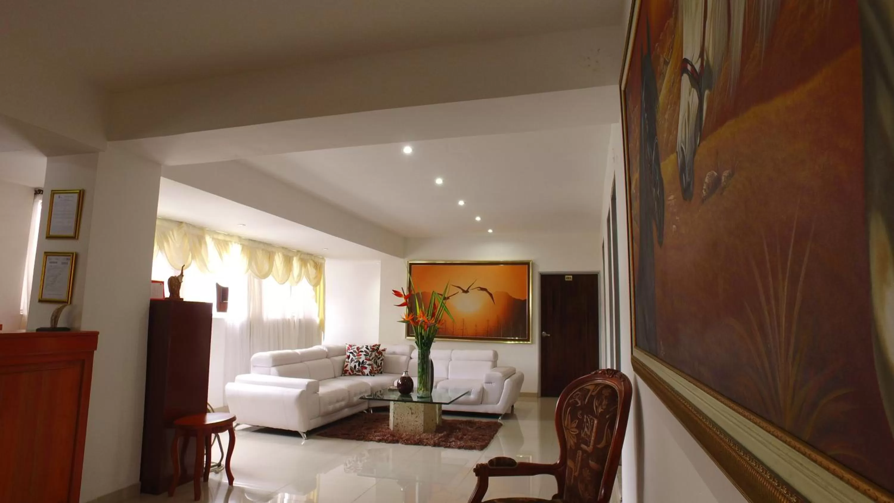 Decorative detail, Seating Area in Hotel Cafe Plaza