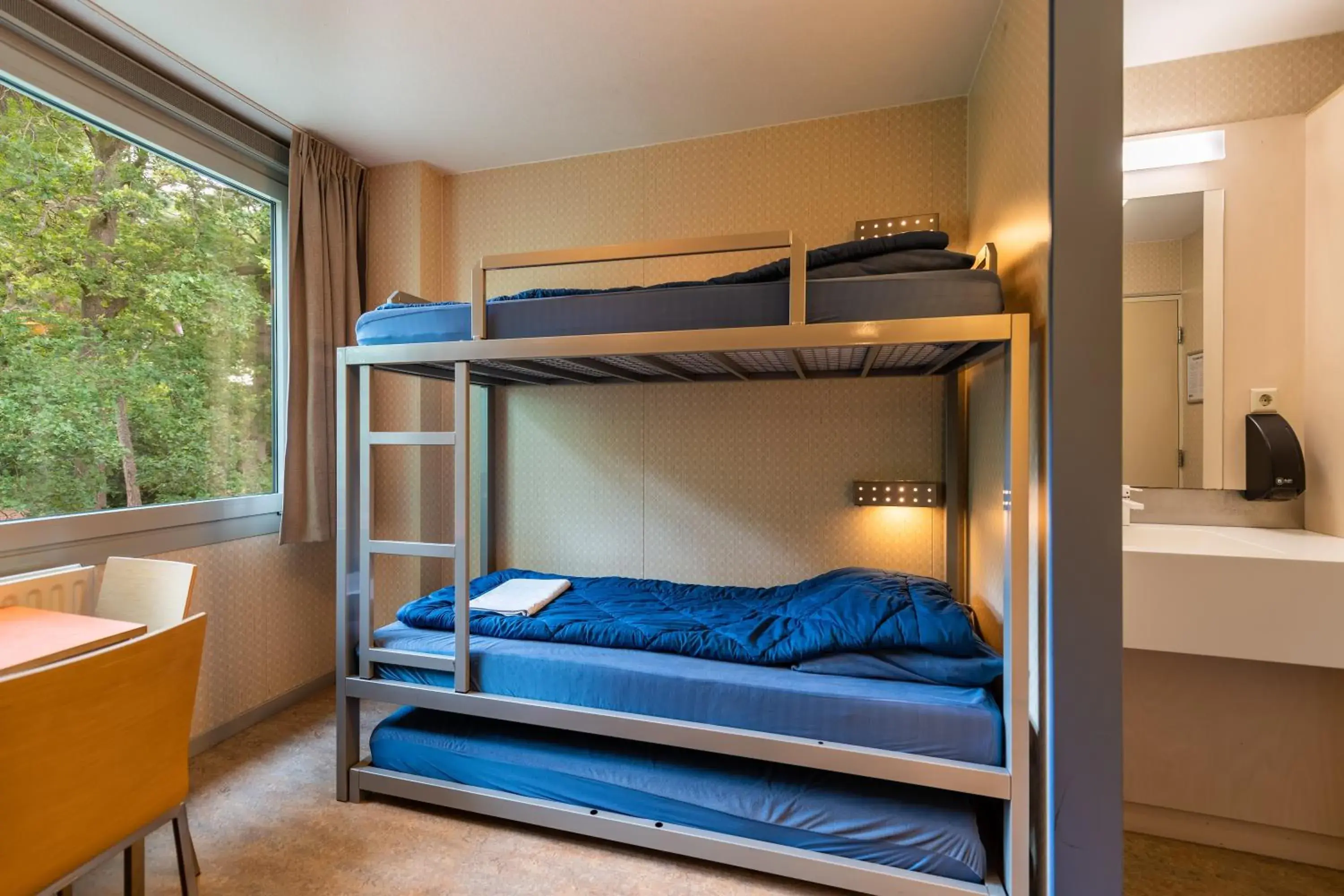 Twin Room with Bunk Beds and Private Bathroom with Shower in Stayokay Hostel Soest Twin Room with Bunk Beds and Private Bathroom with Shower in Stayokay Hostel Soest