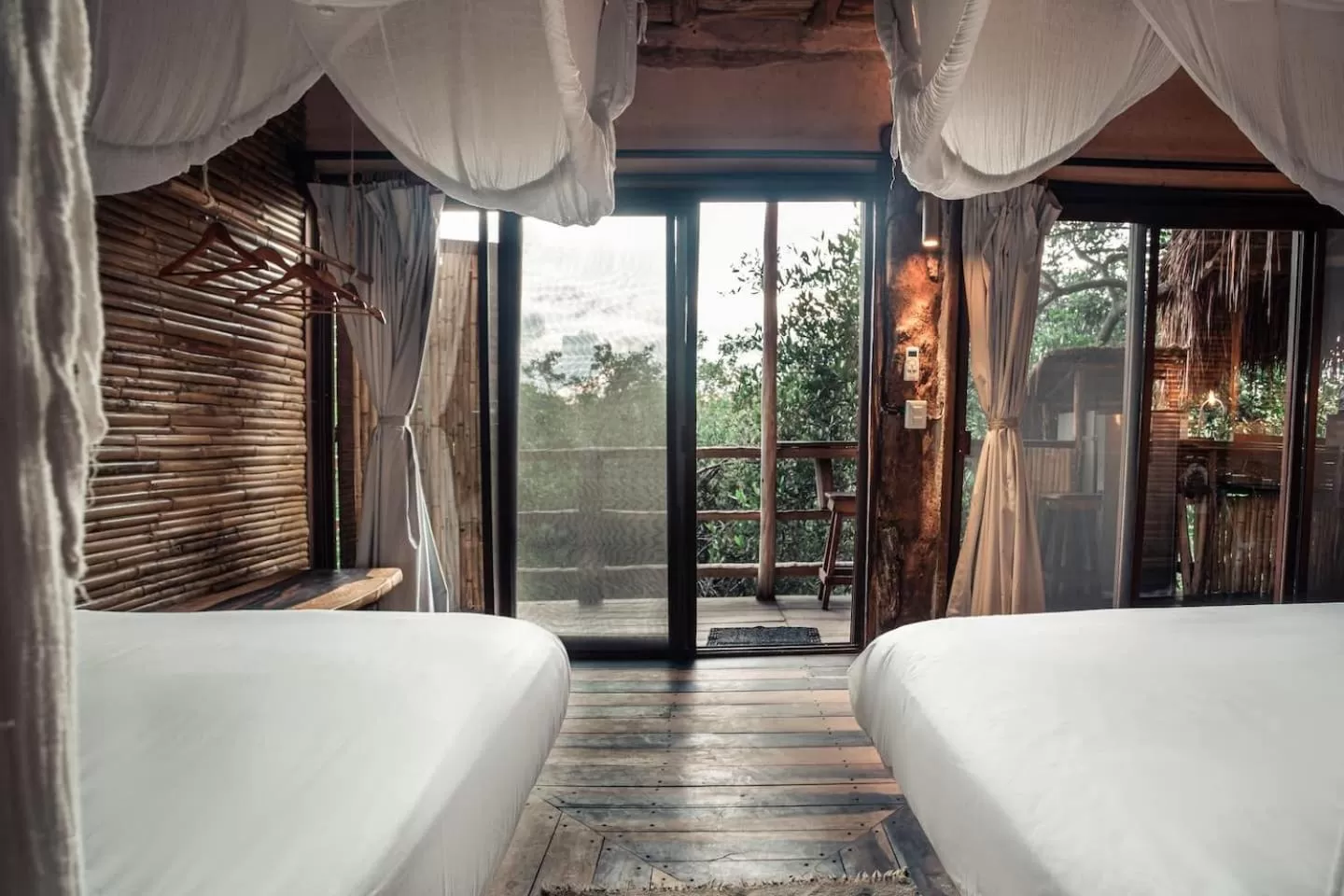 Bed in Hidden Treehouse Tulum Eco-Hotel