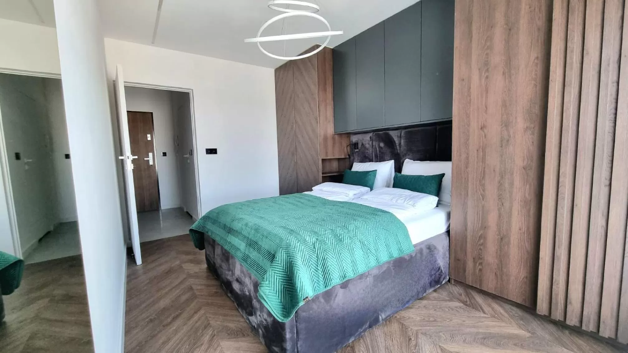 Bed in NOOK NOOK Apartments Bytkowska 103