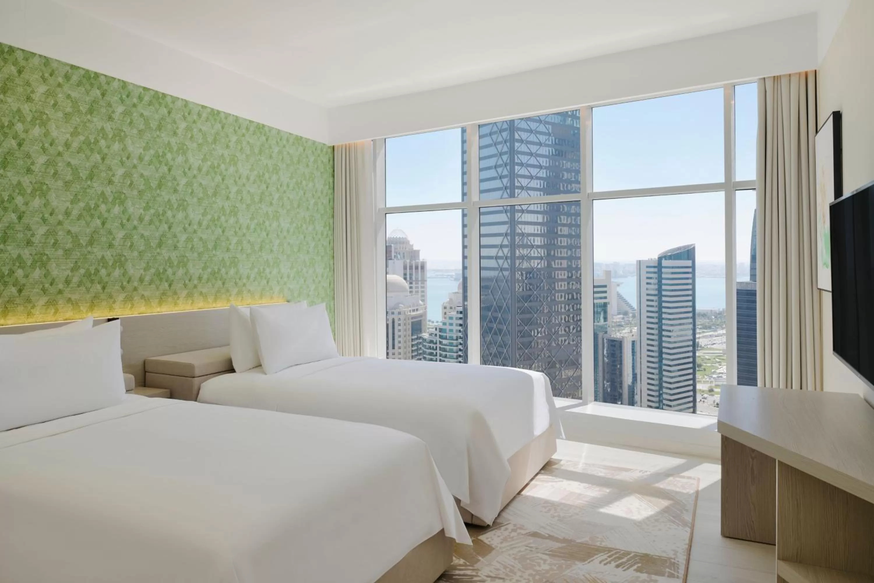 Bedroom, Bed in Element by Westin West Bay Doha