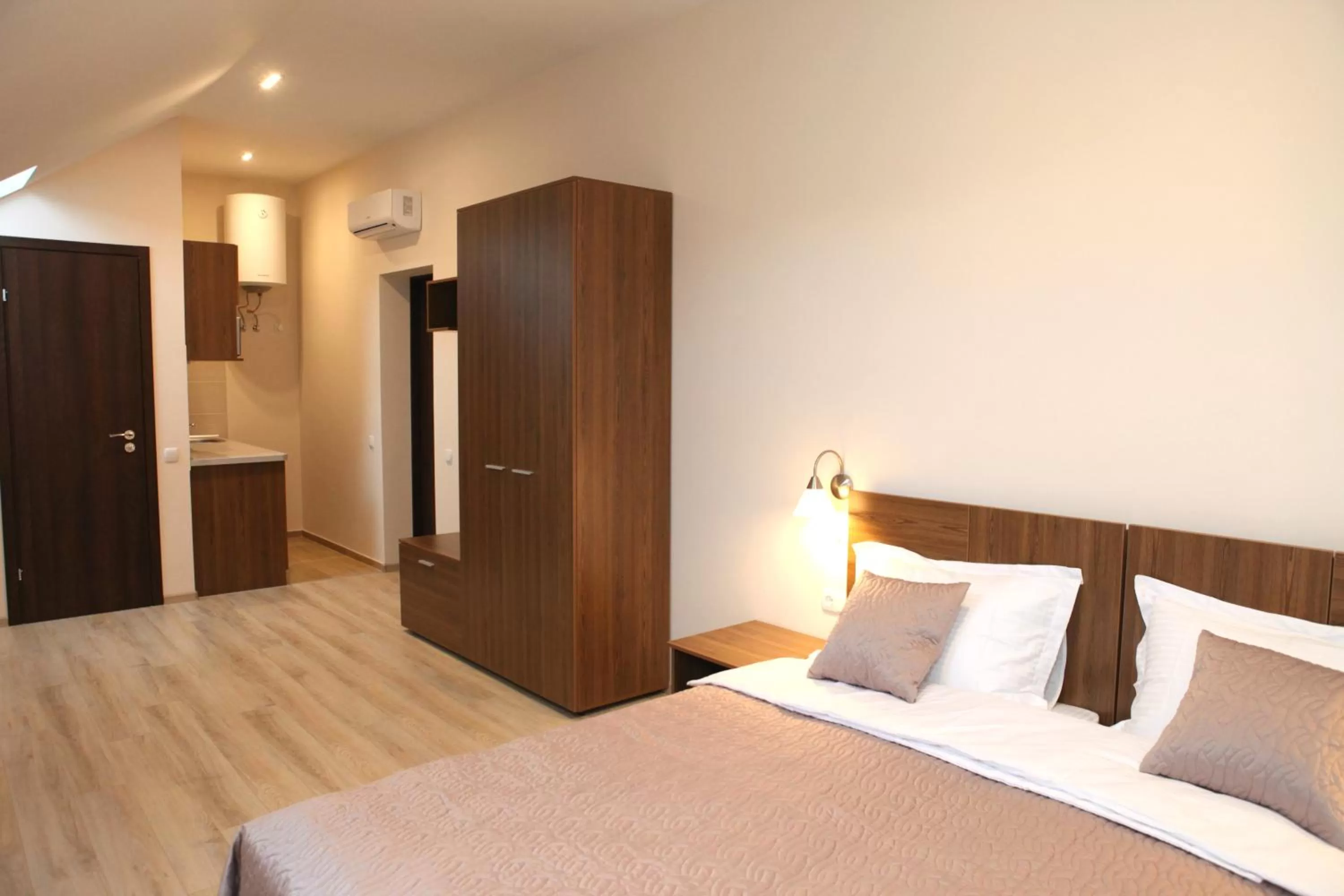 Bed, Room Photo in Sky Hotel