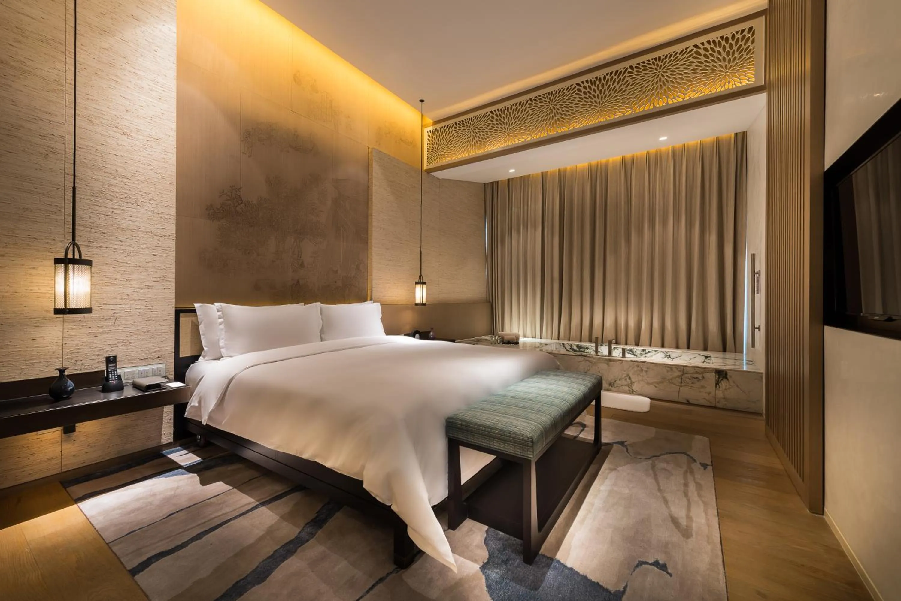 Bedroom, Bed in Pullman Kaifeng Jianye