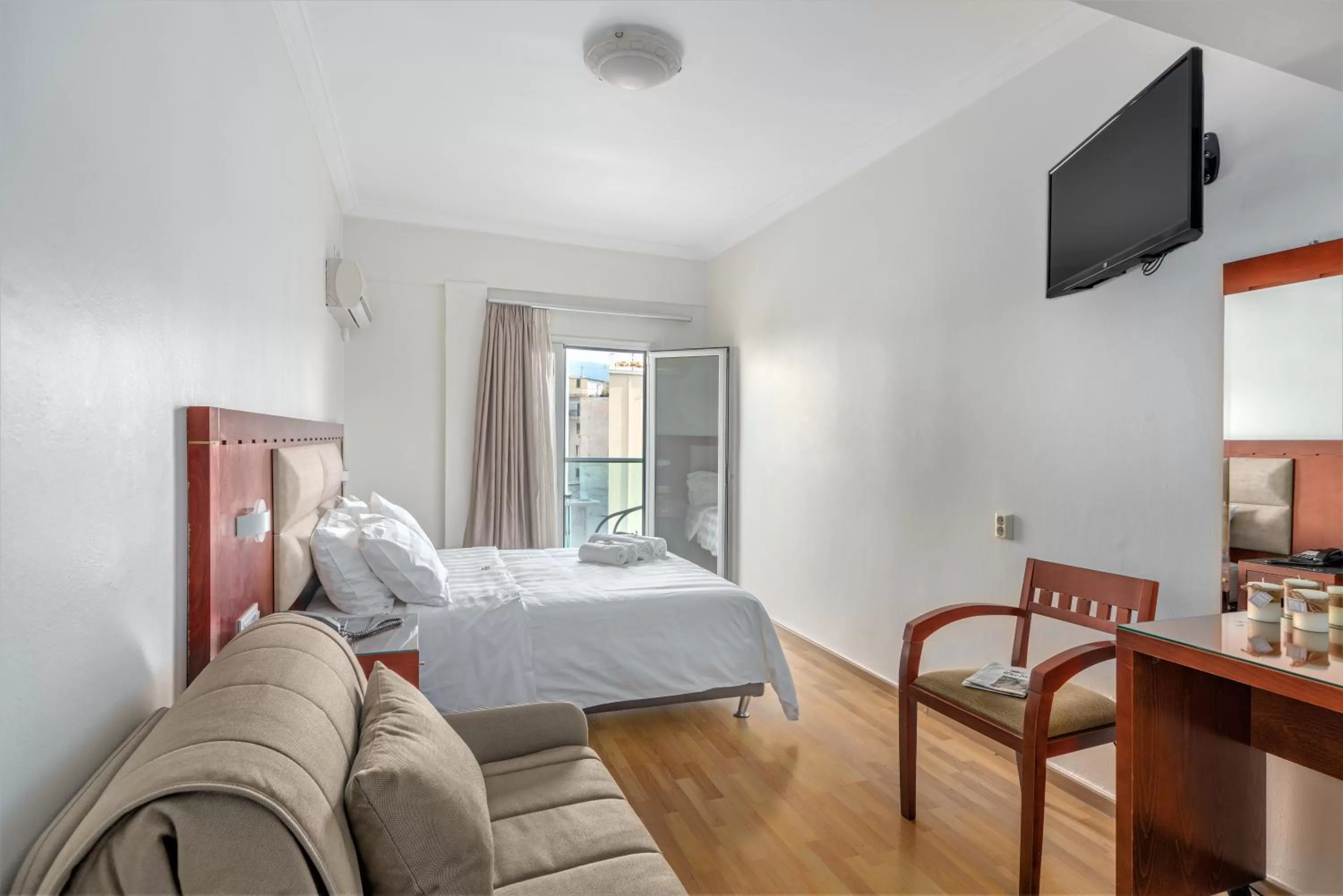 Bed in Attalos Hotel