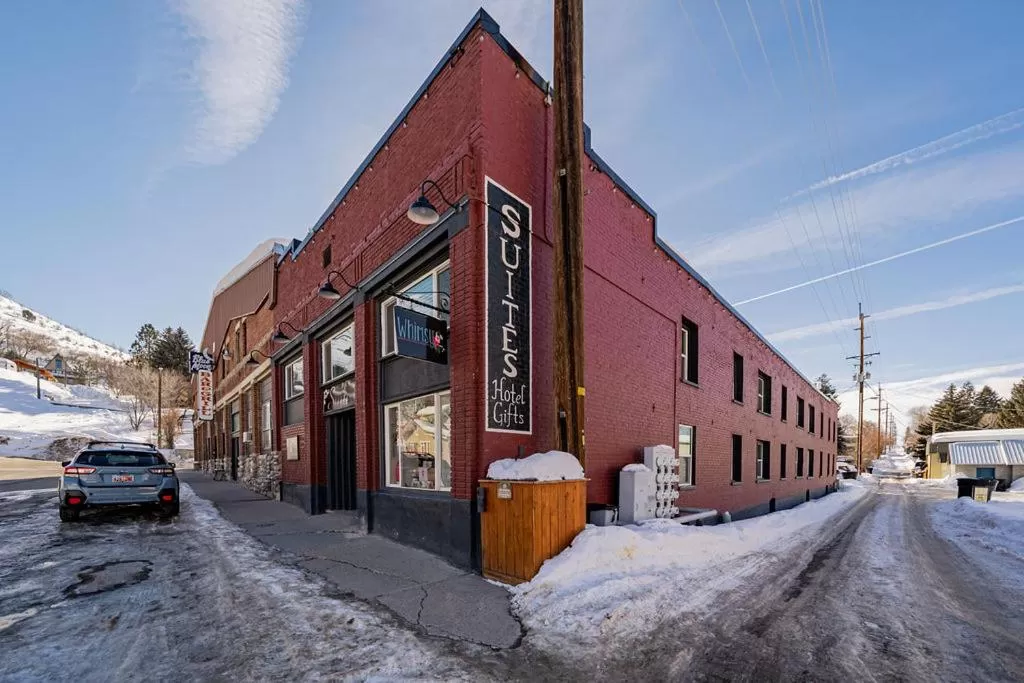 Property building, Winter in Suites of Lava Hot Springs