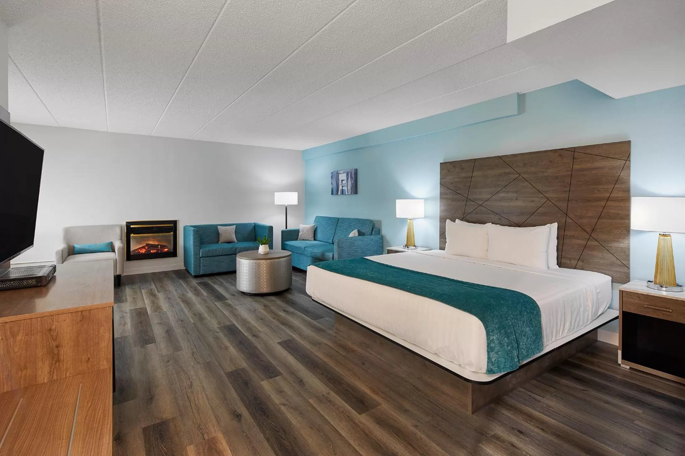 Bed in Hotel Wave at Rehoboth Beach