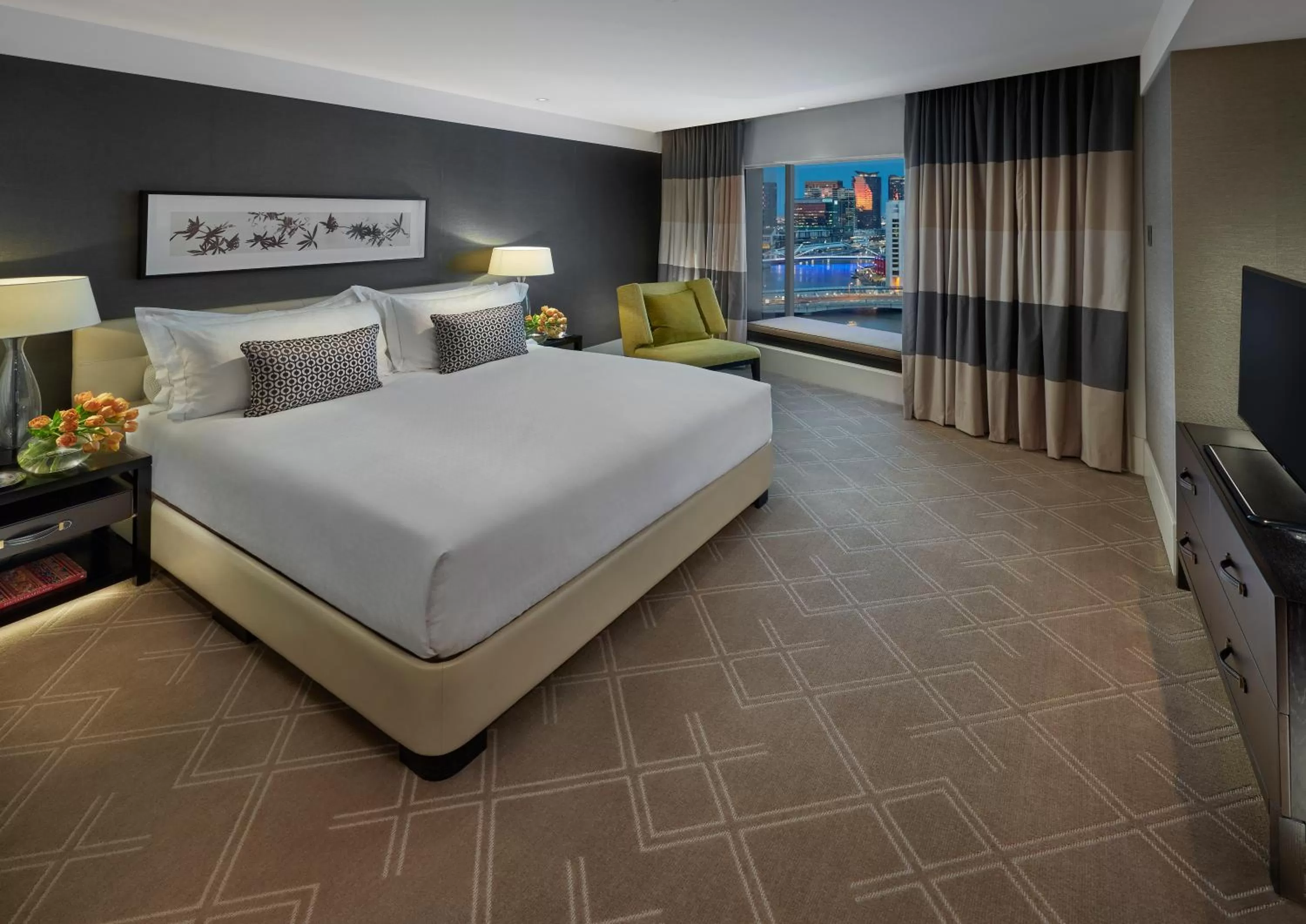 Bedroom, Bed in Crown Towers Melbourne