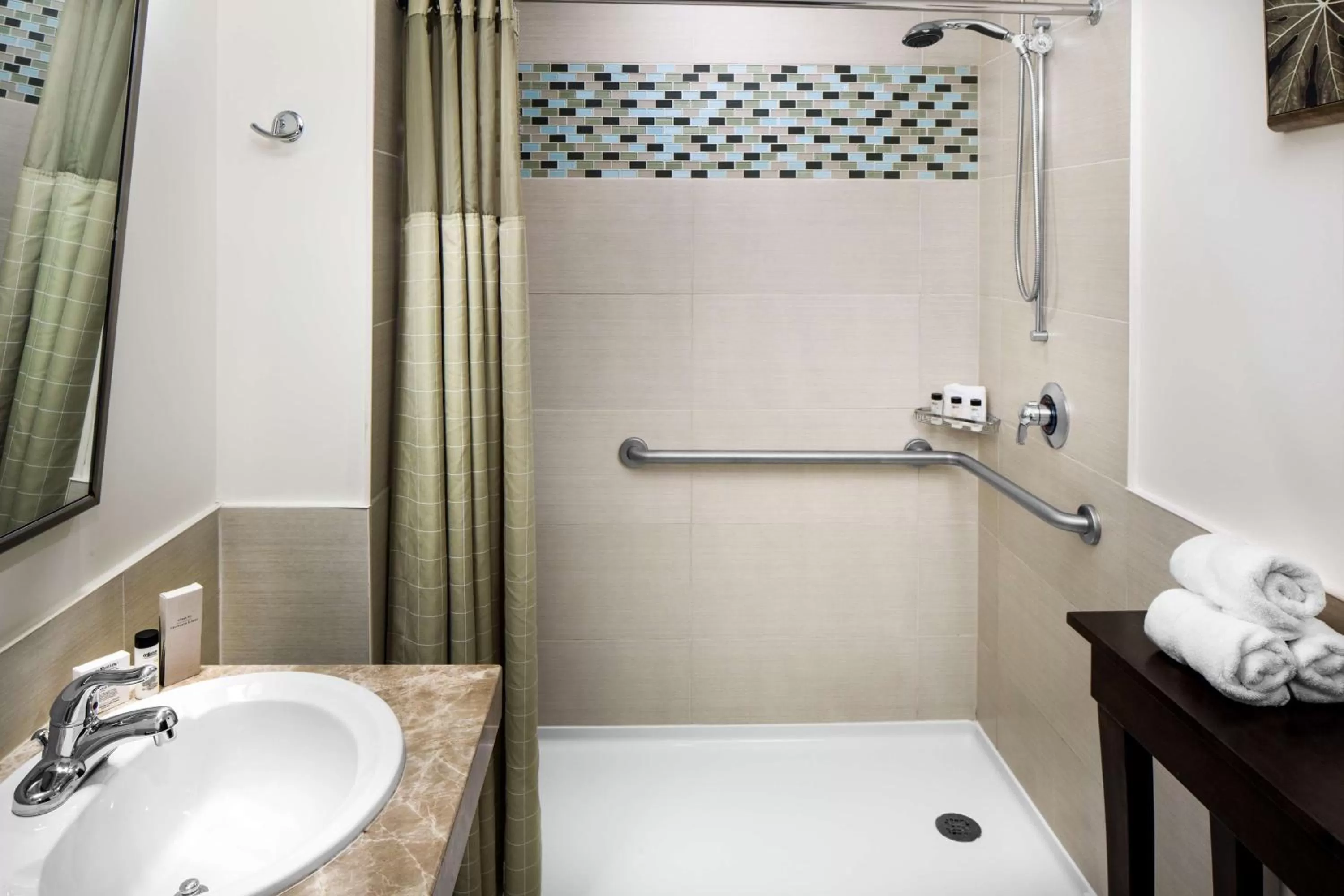 King Room with Roll-In Shower - Mobility and Hearing Access in Watt Hotel Tapestry Collection by Hilton