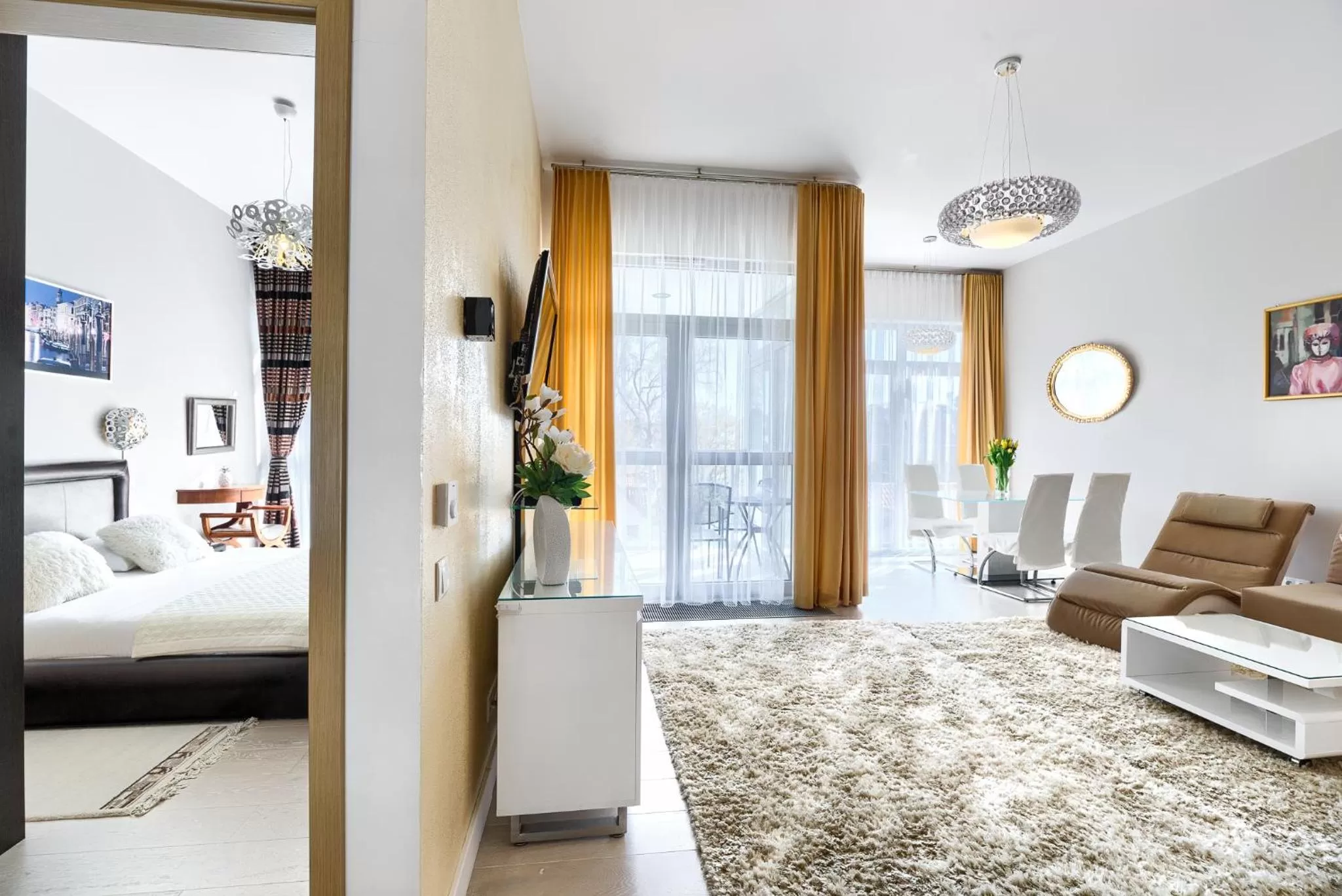 Bed, Seating Area in Dune Resort Mielno - A